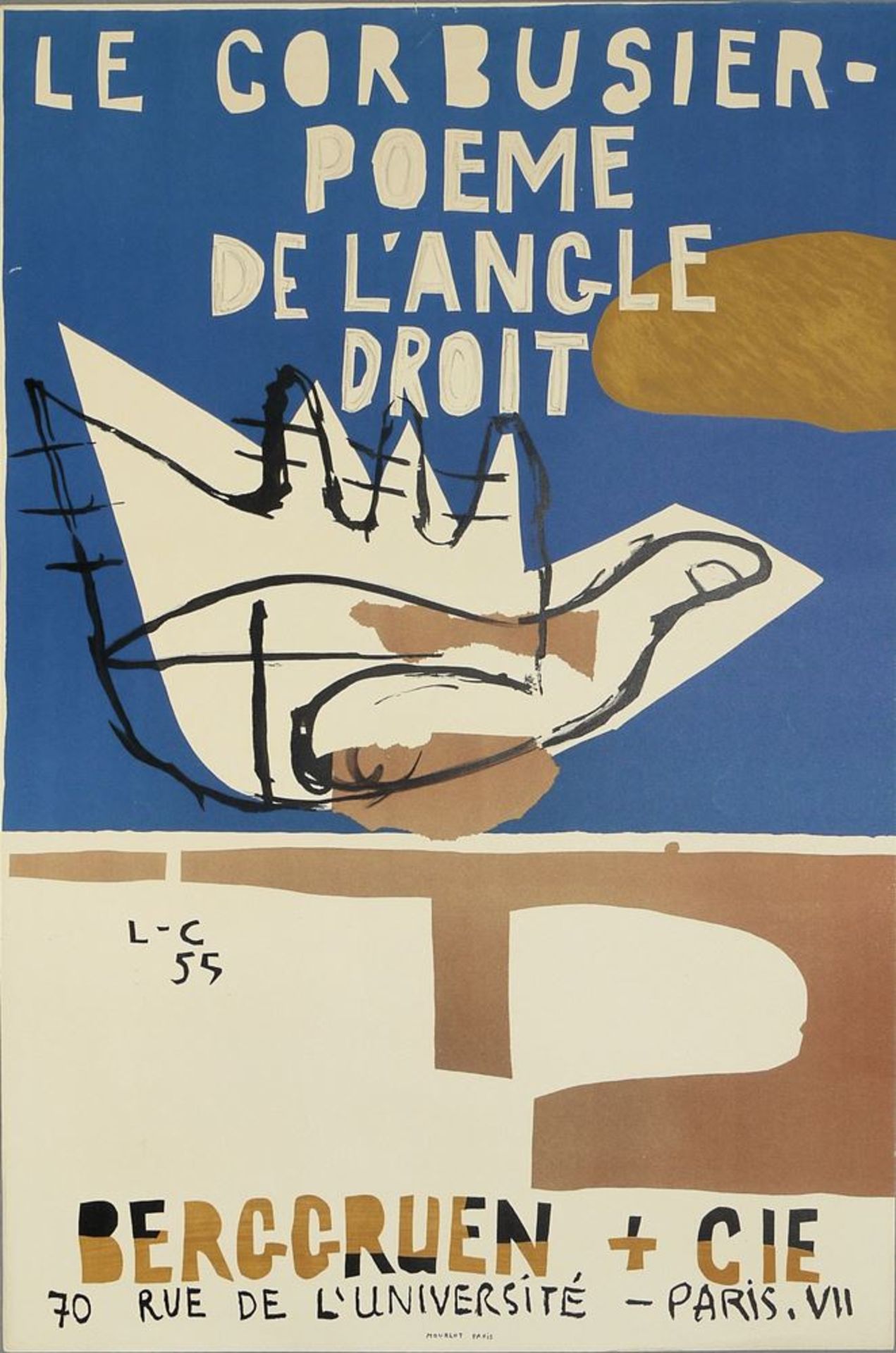 Le Corbusier, "Poème de l'angle droit", Farblithographie, (19)55 für Berggruen + Cie., Paris