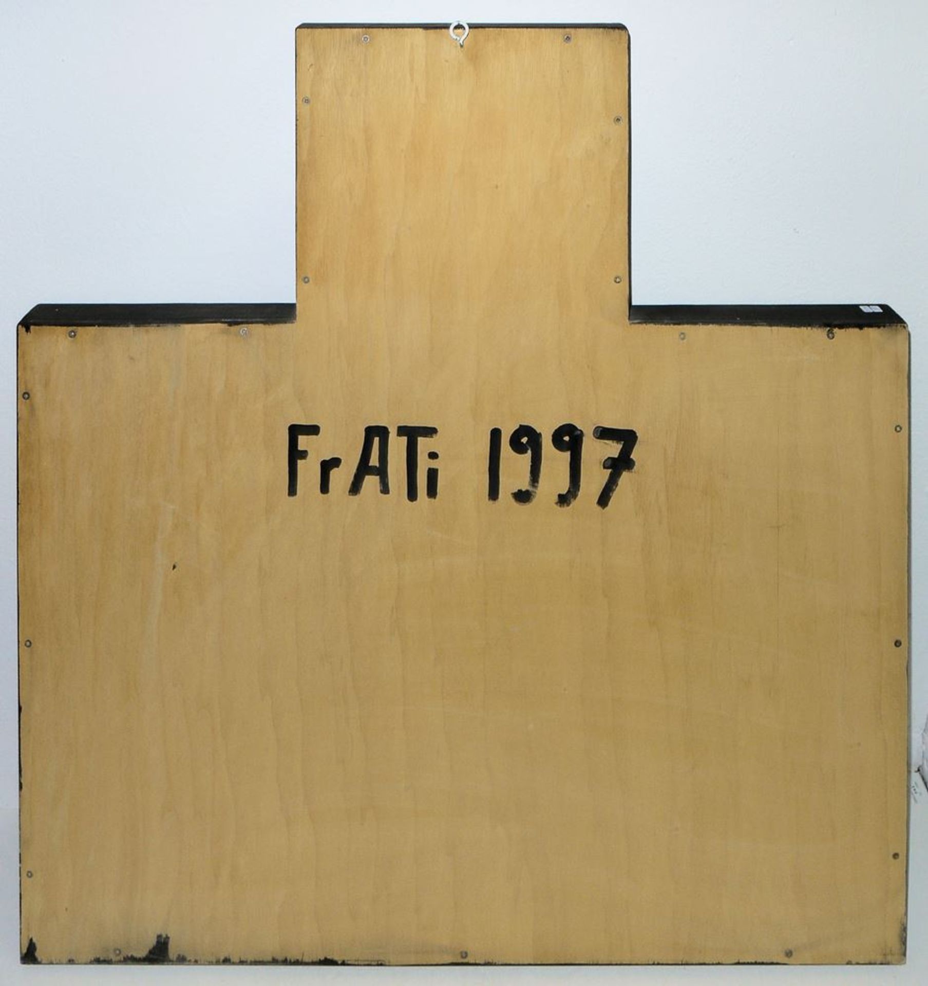 Doug Frati, 7tlg. Holzrelief mit geometrischen Motiven, mit Dokumentation - Image 2 of 2