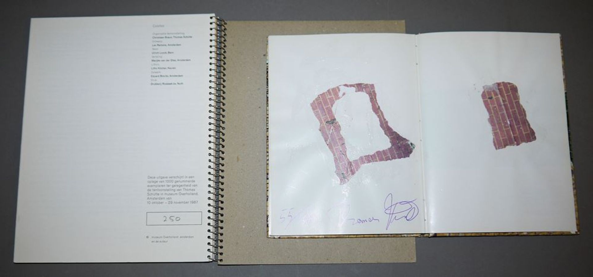 Thomas Virnich, "Zwei Felsen", sign. u. num. Künstlerbuch m. 2 collagierten Seiten, 1993 & Thomas - Bild 2 aus 2