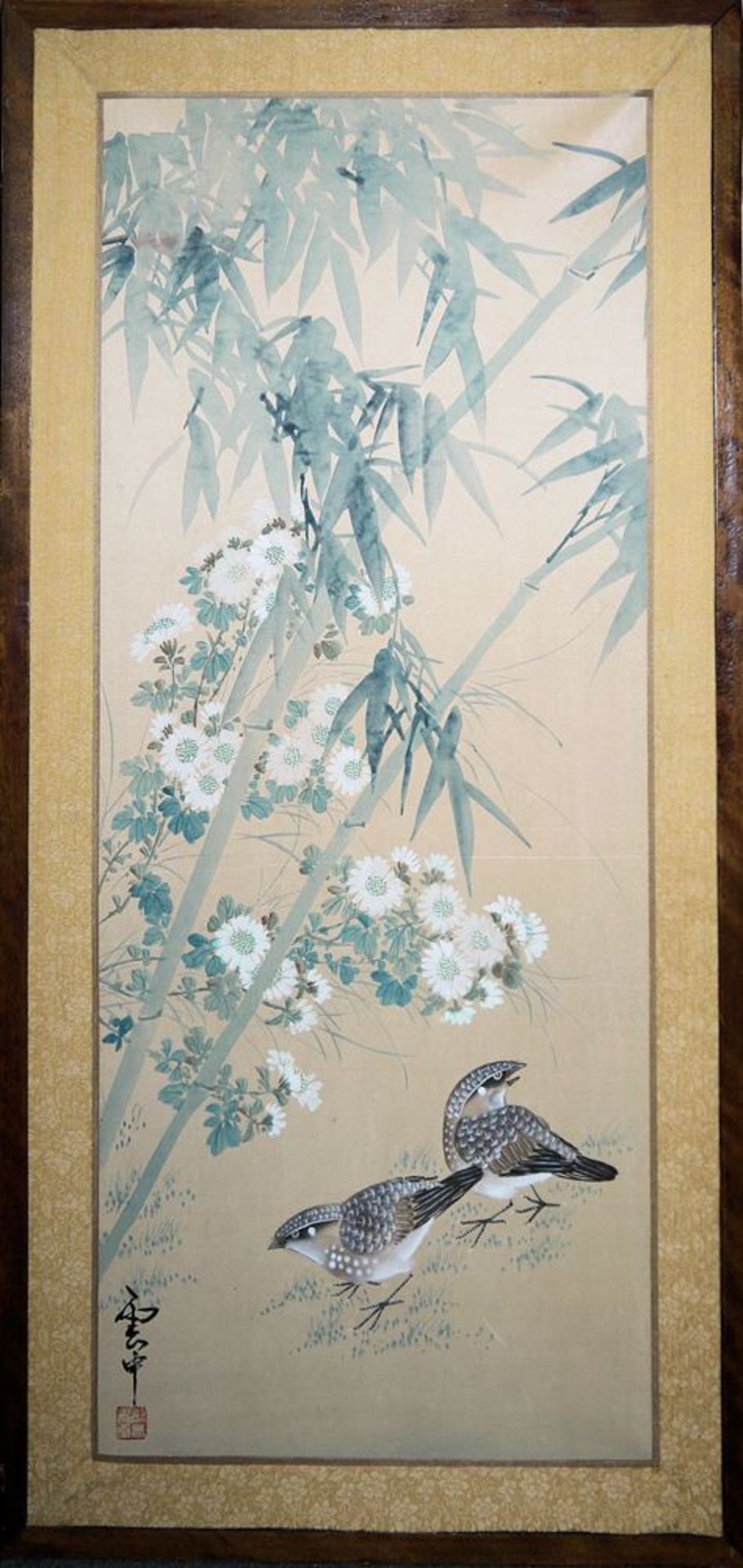 Drei dekorative Tuschemalereien, Japan 20. Jh. - Bild 4 aus 4