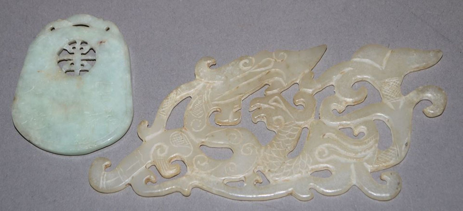 Zwei feine chinesische Jadestücke - Bild 2 aus 2