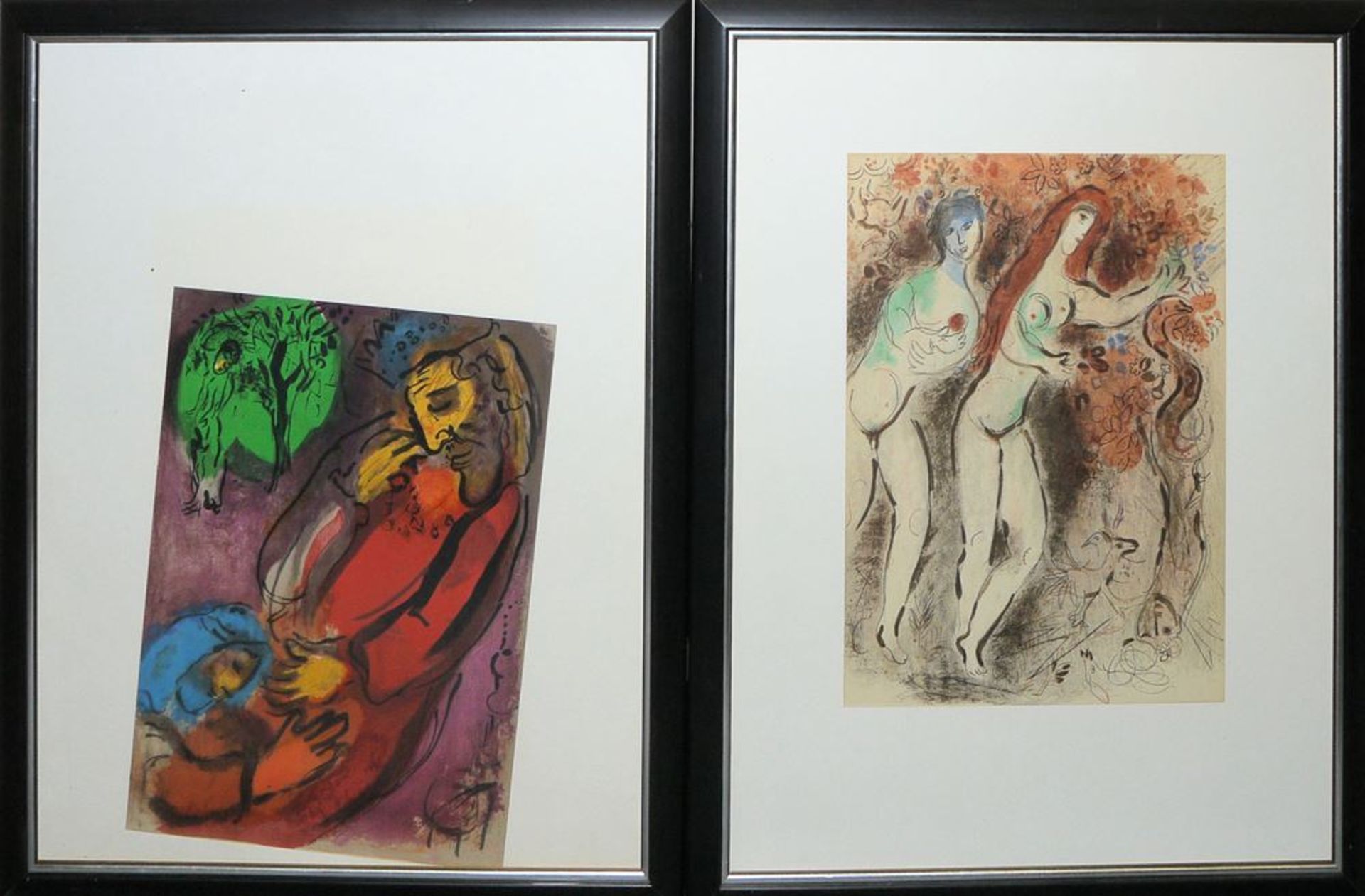 Sammlung Marc Chagall, 13 Farblithographien, biblische Motive u.a., gerahmt - Bild 2 aus 6