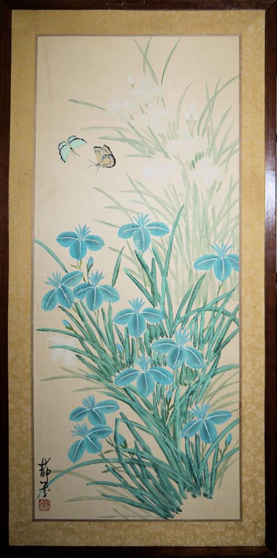 Drei dekorative Tuschemalereien, Japan 20. Jh. - Bild 2 aus 4