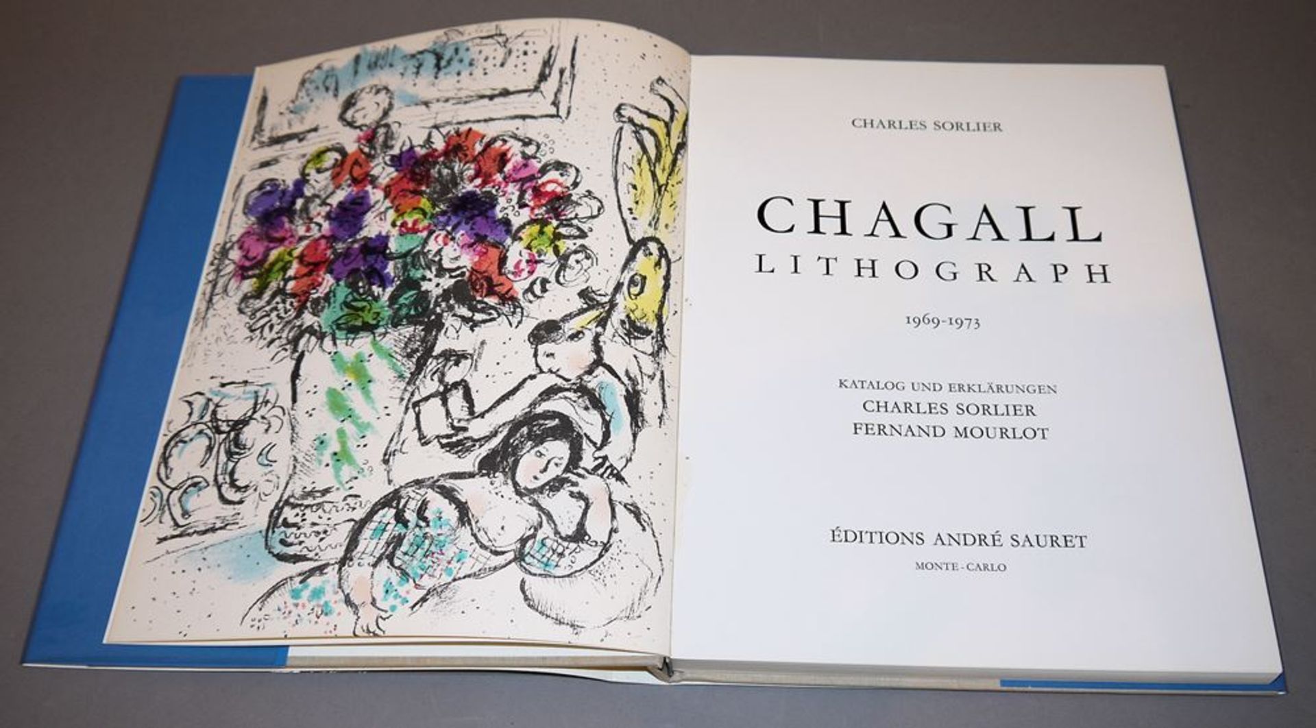 Marc Chagall, "Lithograph IV, 1969-1973", Wvz von 1974 mit den 2 Farblithographien, im SchuberMarc