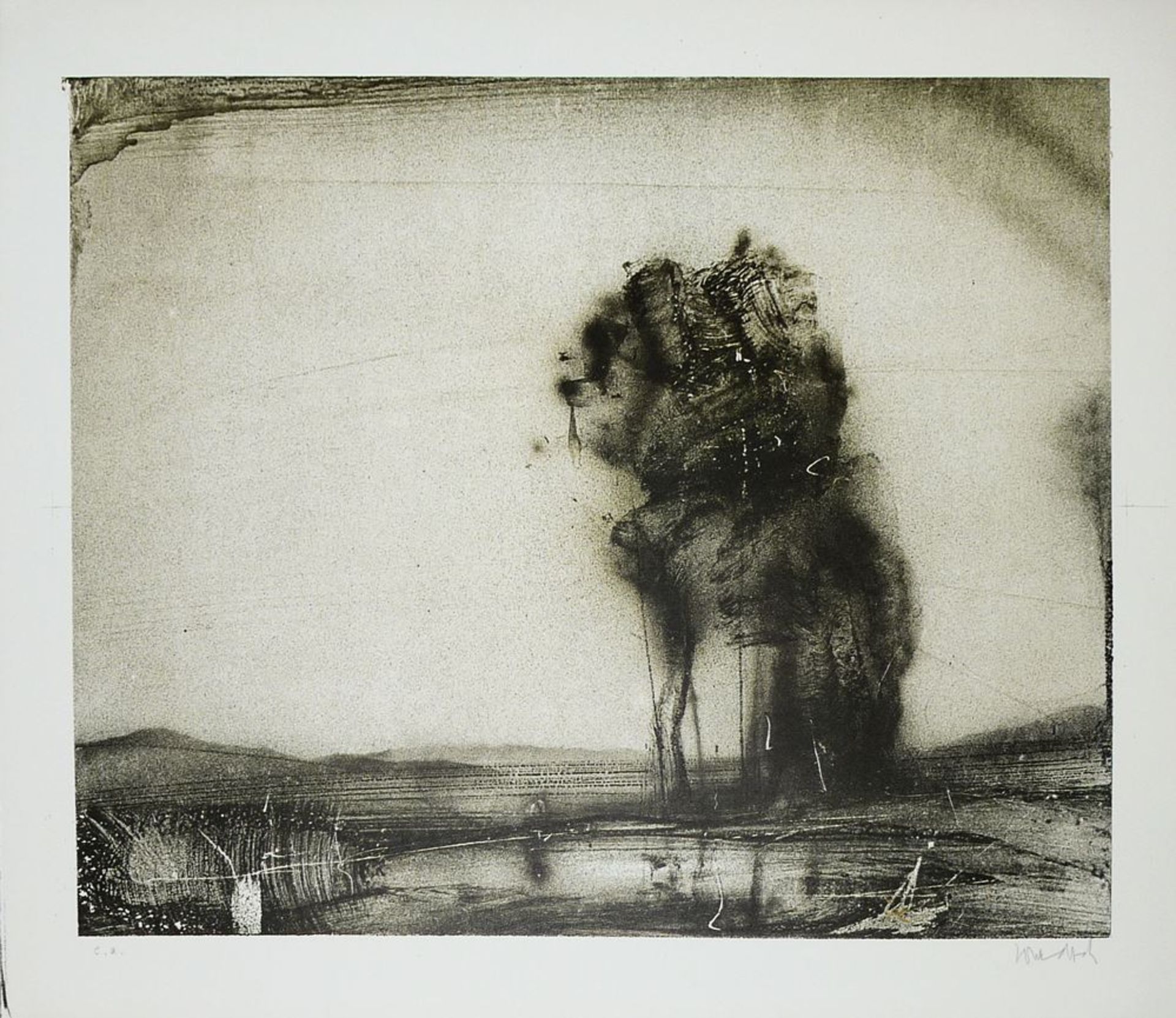Paul Wunderlich, "Jutta", "Große Landschaft" & Tanzendes Paar mit Hasen, 3 signierte - Bild 2 aus 5