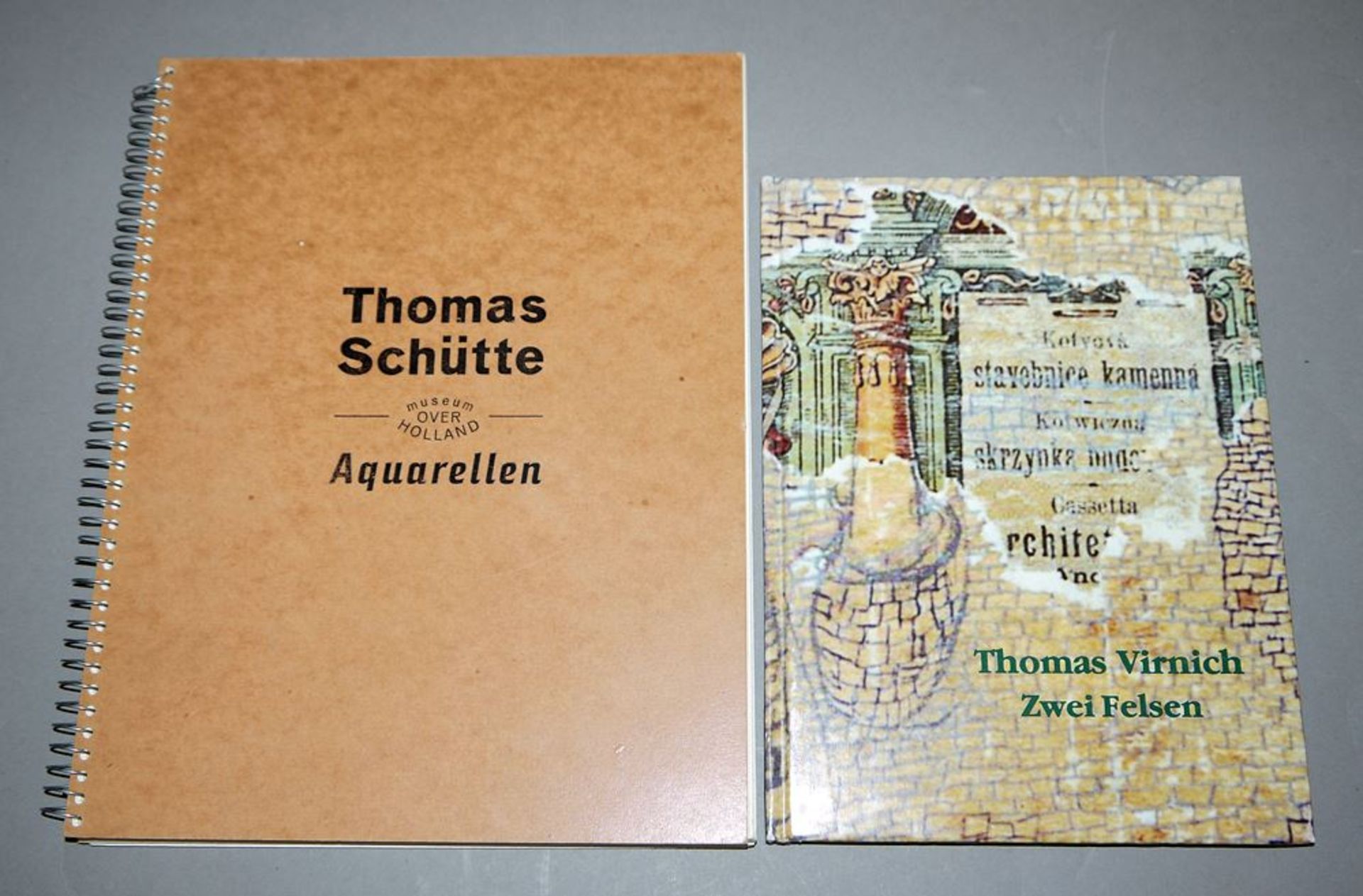 Thomas Virnich, "Zwei Felsen", sign. u. num. Künstlerbuch m. 2 collagierten Seiten, 1993 & Thomas