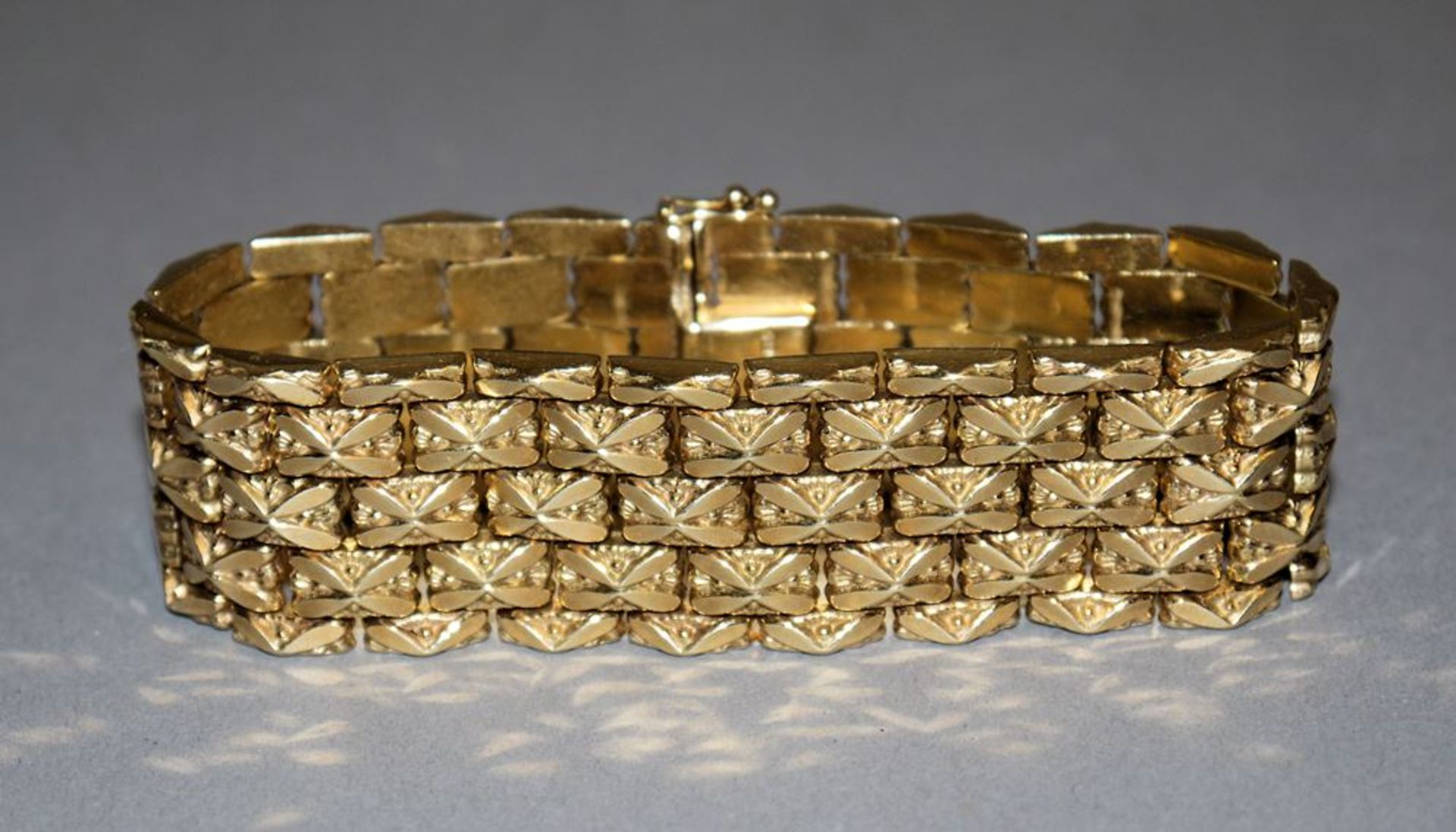 Schweres Domino-Armband, Gold