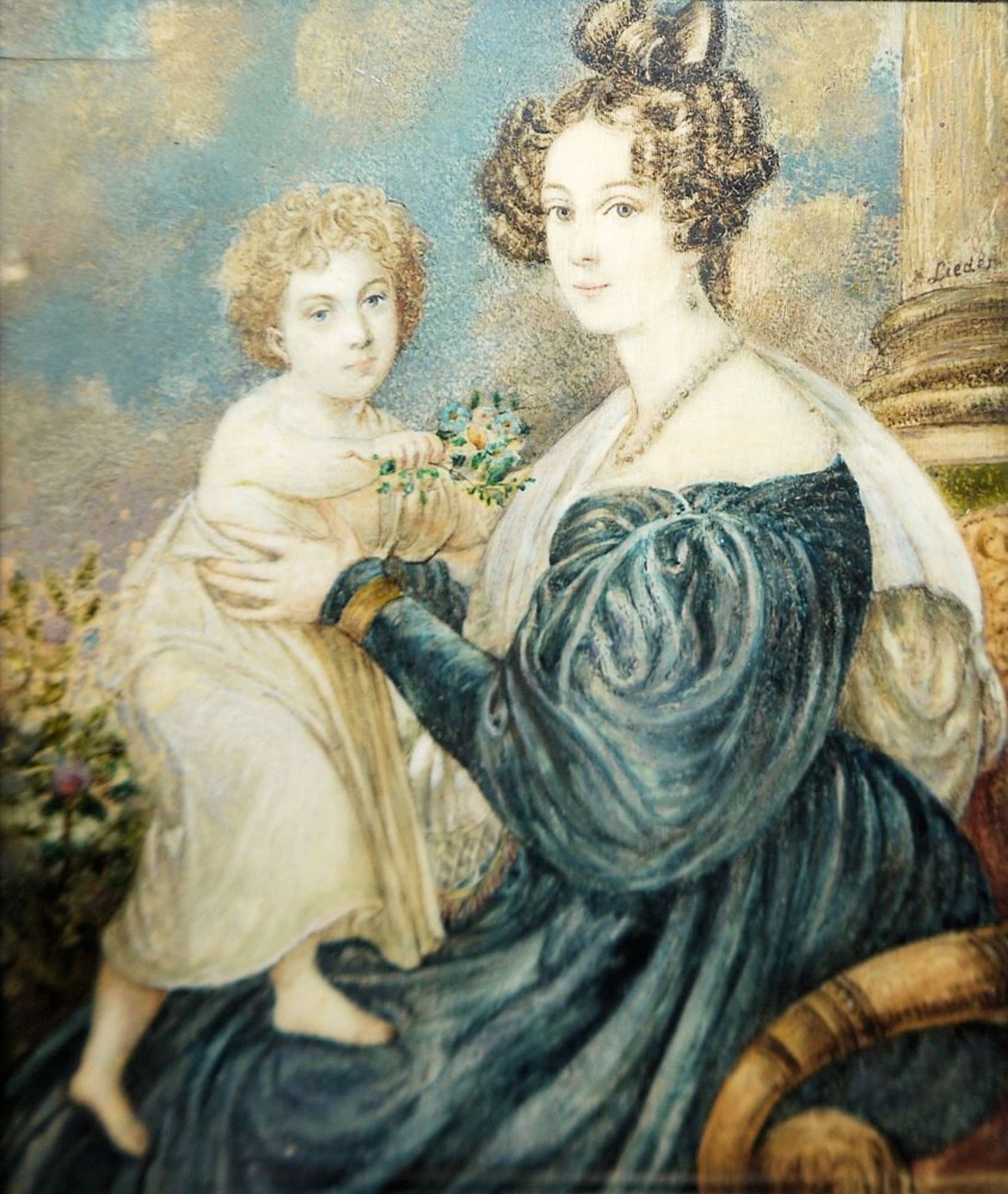 Friedrich Johann Gottlieb Lieder, Franz Josef I. als Kleinkind mit seiner Mutter Prinzessin Sophie - Image 2 of 2