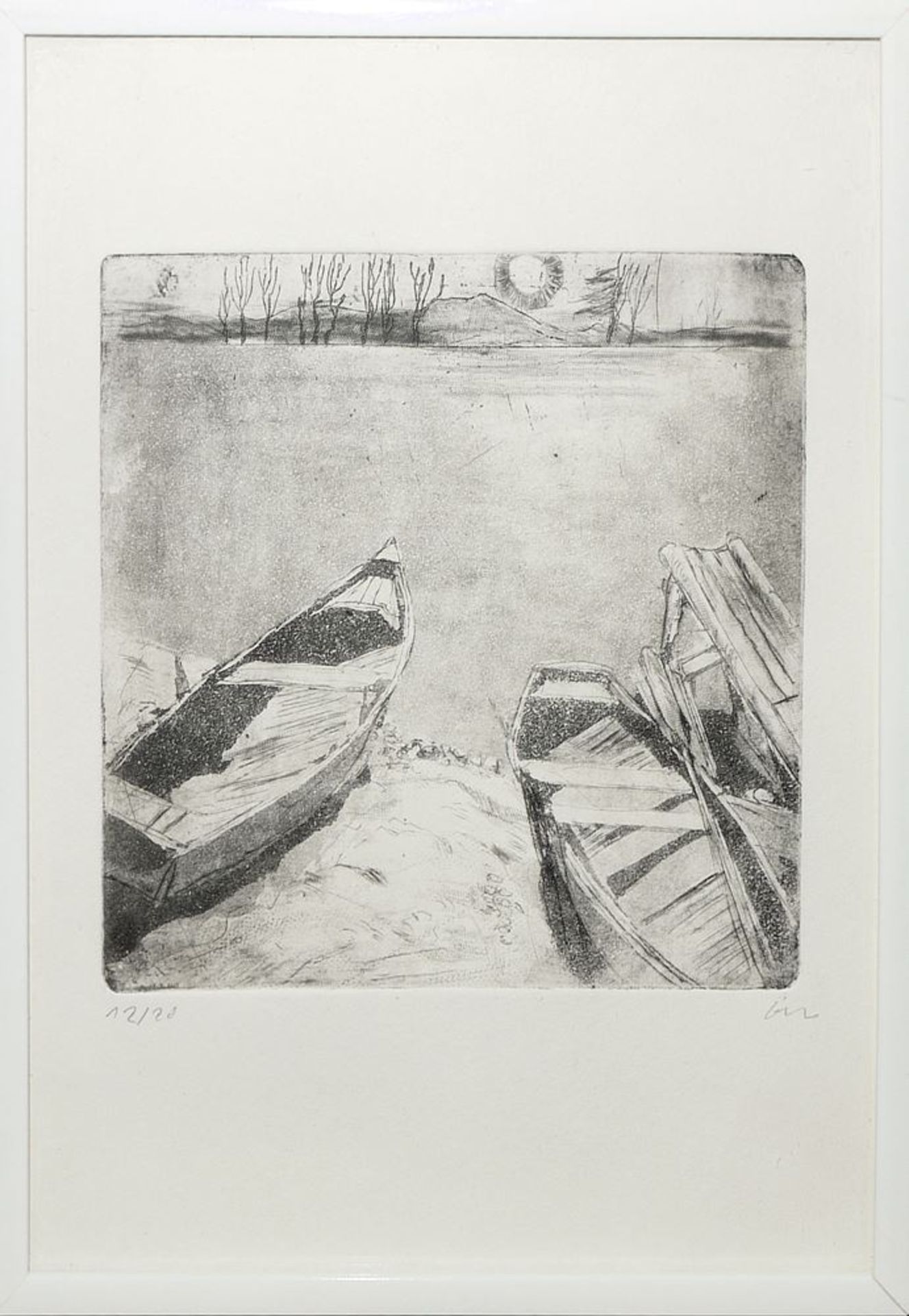 Paul Löffler, Sammlungs-Nachlass aus 5 großen Aquarellen, einer Zeichnung, einer Radierung und 2 - Image 10 of 10
