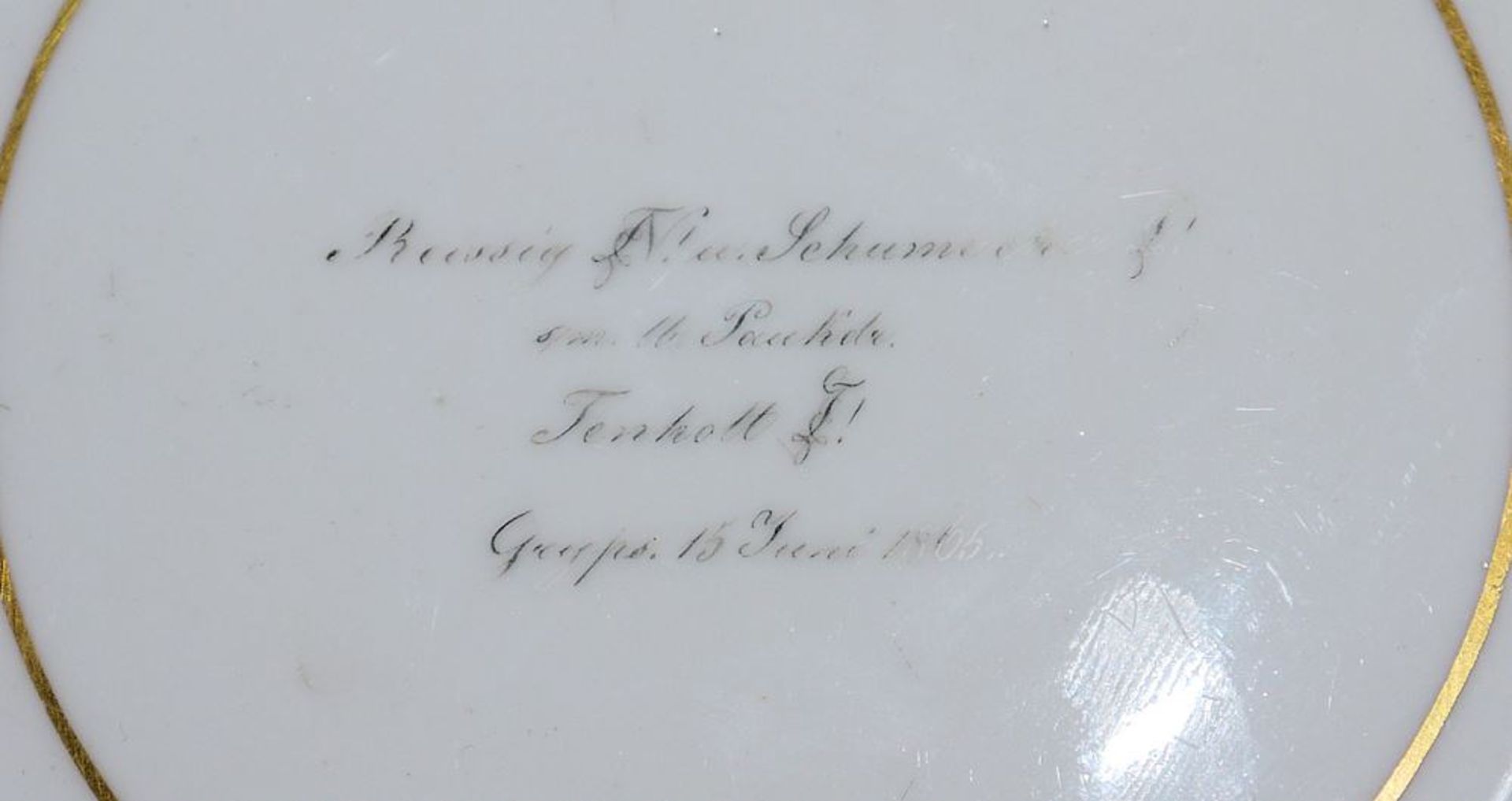 Studentische Freundschaftstasse von 1865, Gothaer Porzellanmanufaktur - Bild 3 aus 3