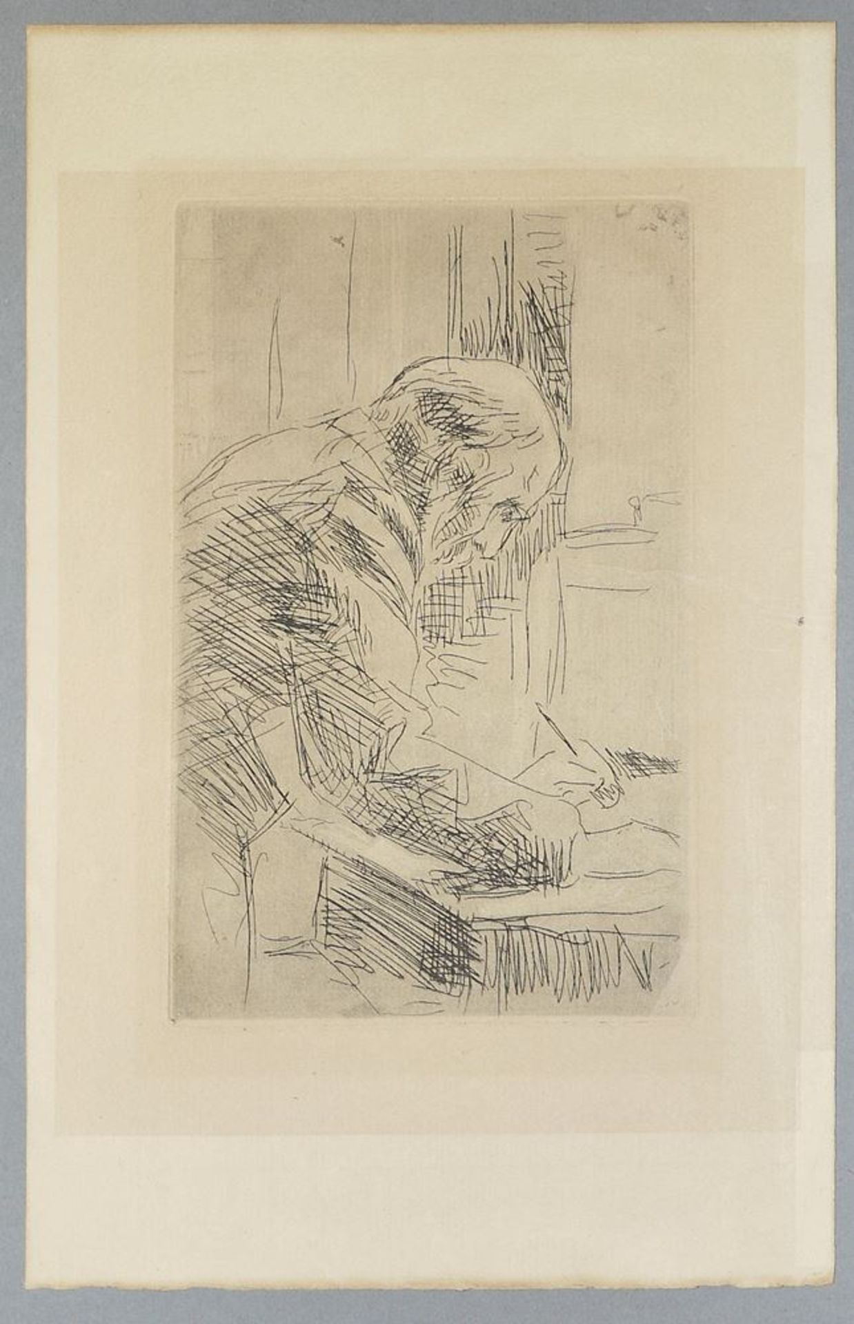 Pierre Bonnard, "Le Graveur", Selbstportrait, Radierung