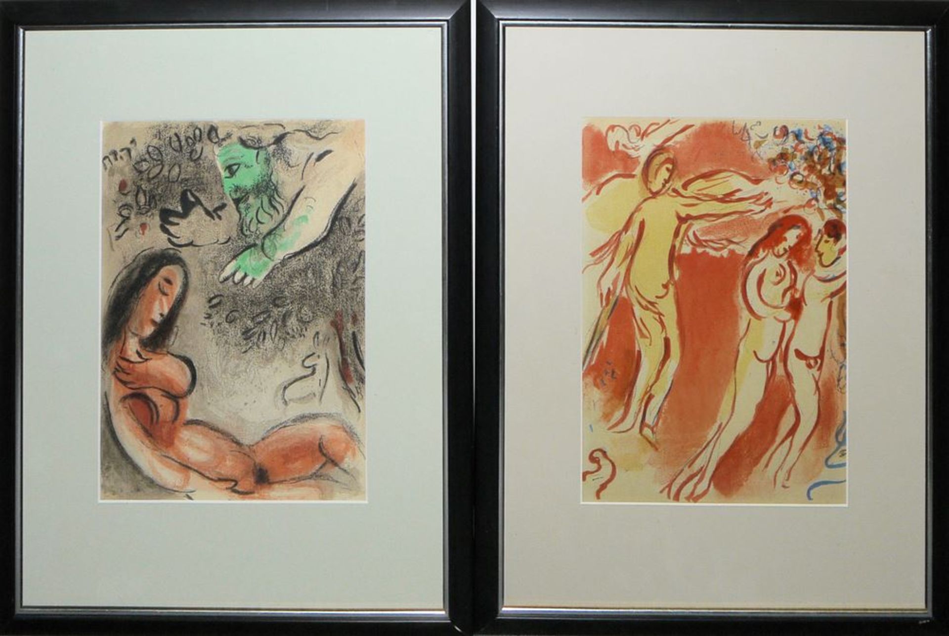 Sammlung Marc Chagall, 13 Farblithographien, biblische Motive u.a., gerahmt