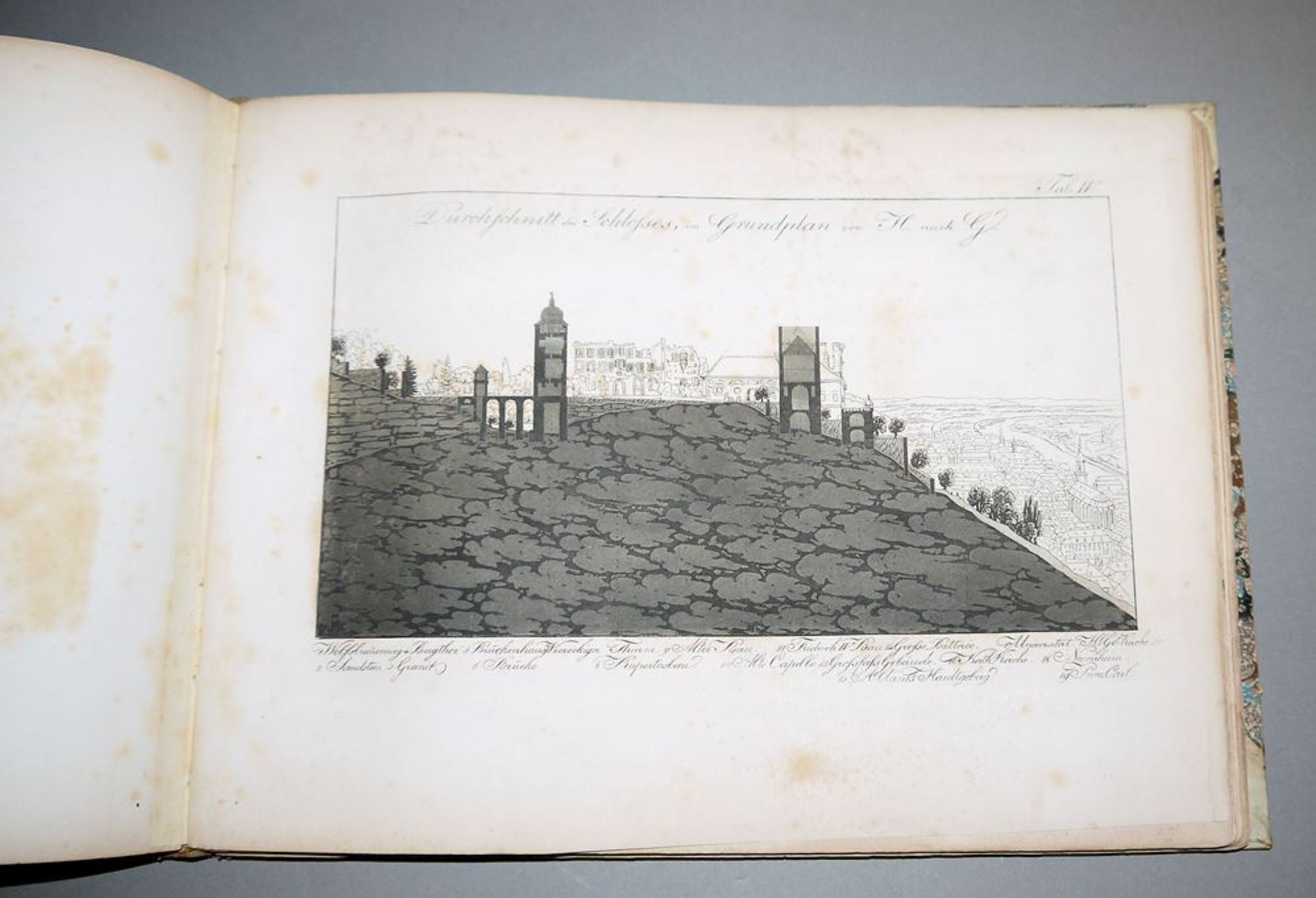 Beschreibung des Heidelberger Schlosses und Gartens mit 24 Aquatinta-Tafeln, Jo - Image 3 of 8