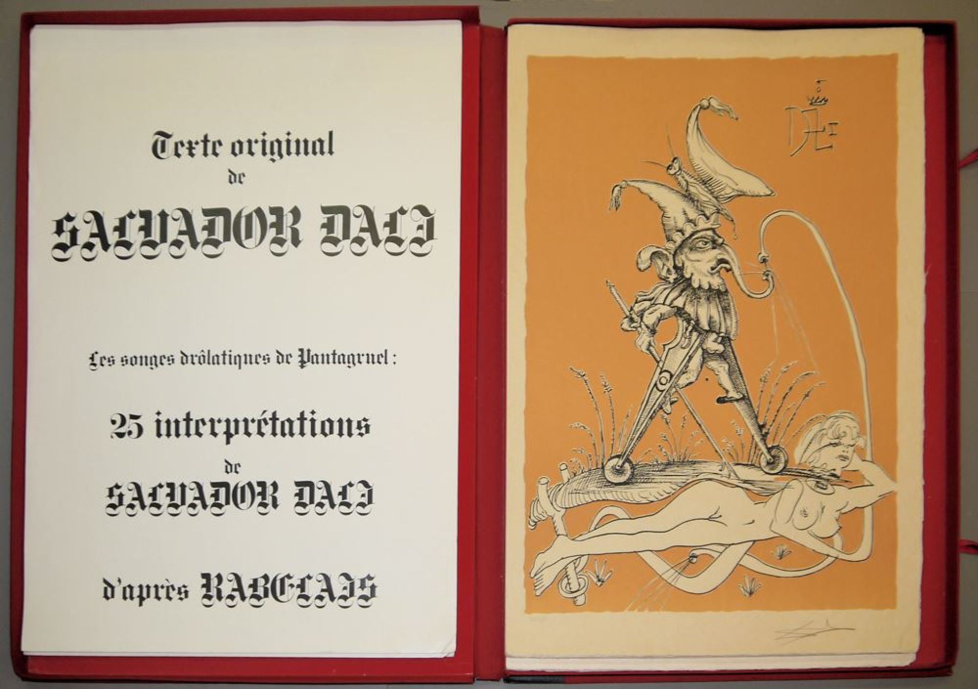Salvador Dali, "Les songes drolatiques de Pantagruel", 25 signierte, teils farb