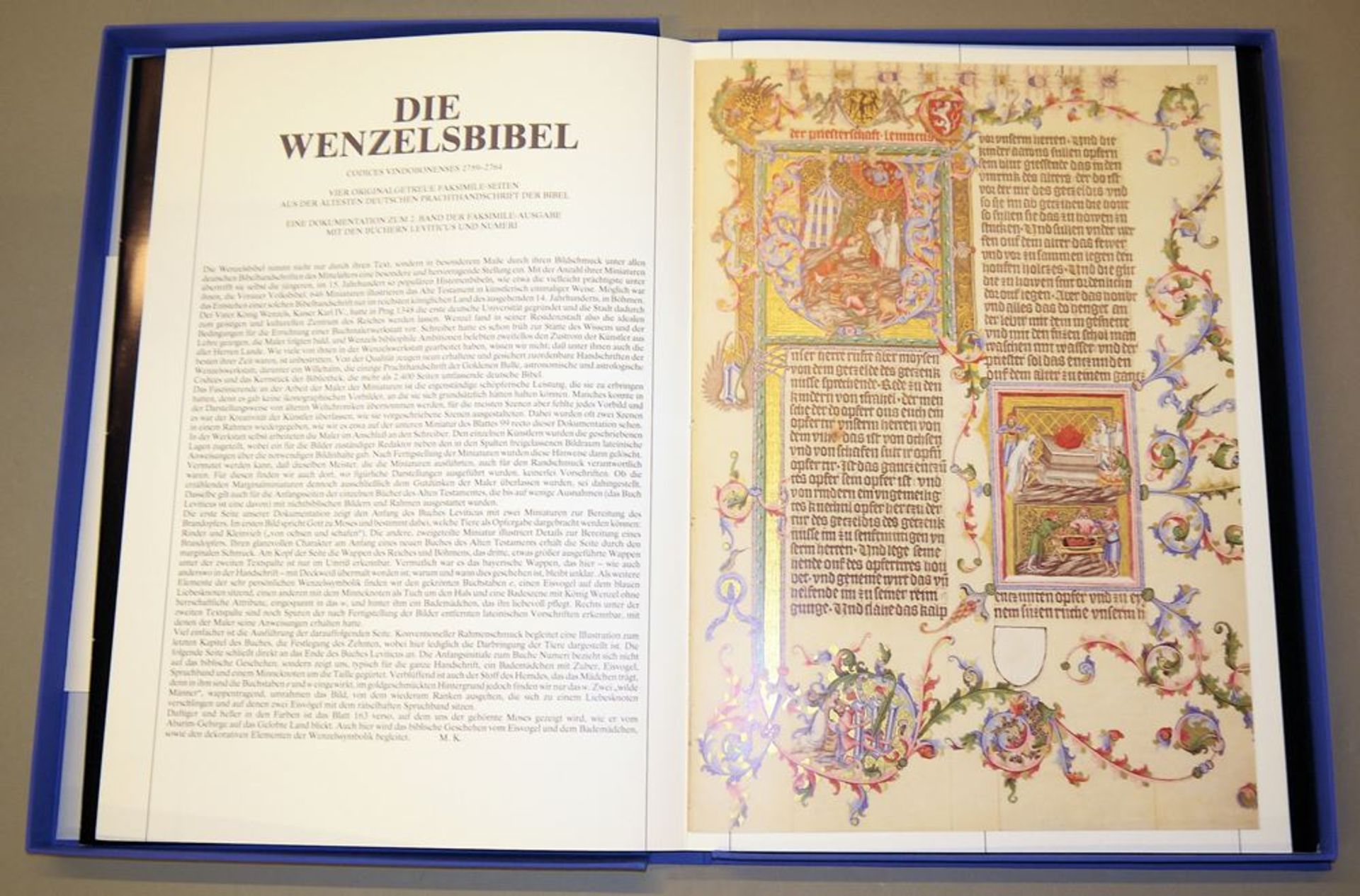 Die Wenzelsbibel, acht Dokumentationsmappen zum Faksimile, Bd. 1-8, Graz 1987 - Bild 3 aus 3