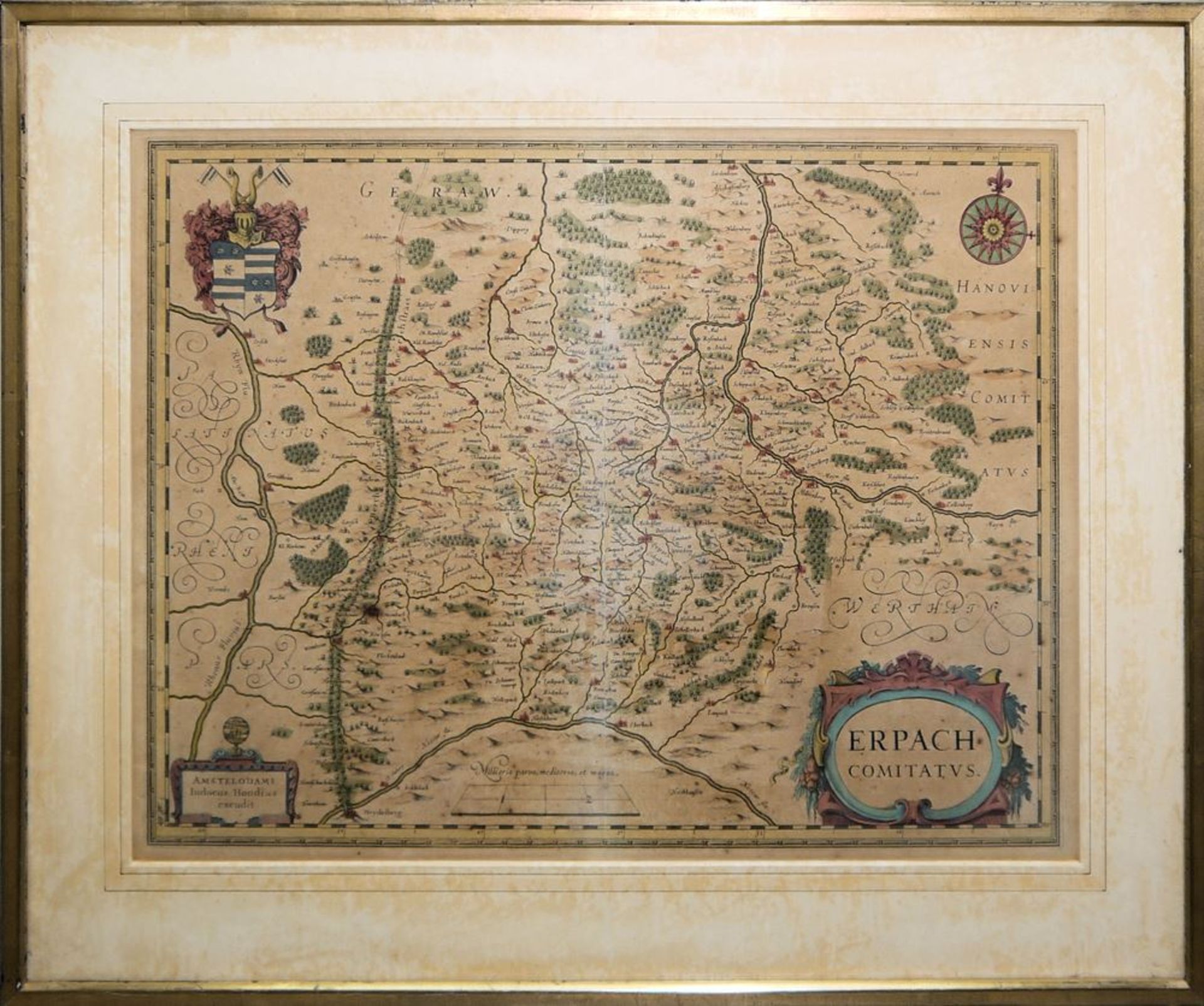 5x Regionales: 4 topographische Kupferstichkarten, ab dem 17. Jh. (Mannheim, Og - Image 6 of 6