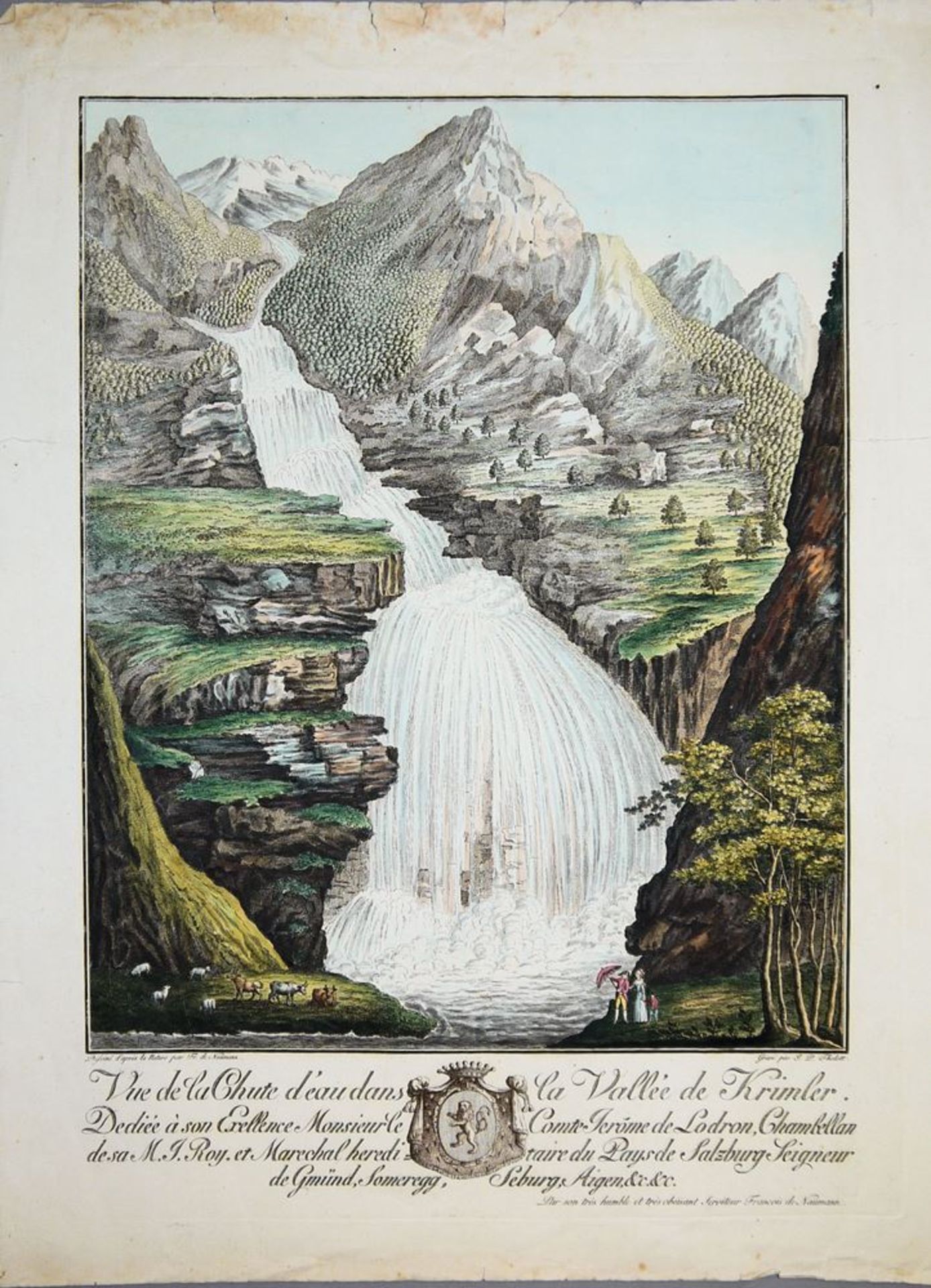 August Franz Heinrich von Naumann, 5 reich altkolorierte Radierungen "Sammlung - Image 2 of 6