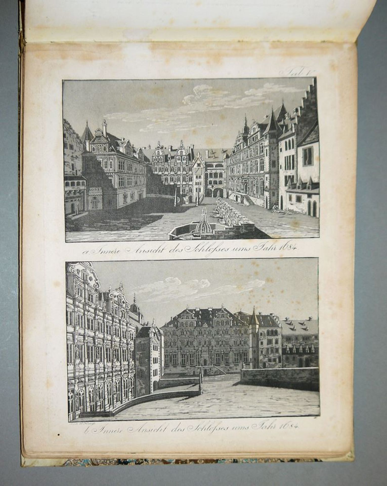 Beschreibung des Heidelberger Schlosses und Gartens mit 24 Aquatinta-Tafeln, Jo - Image 4 of 8