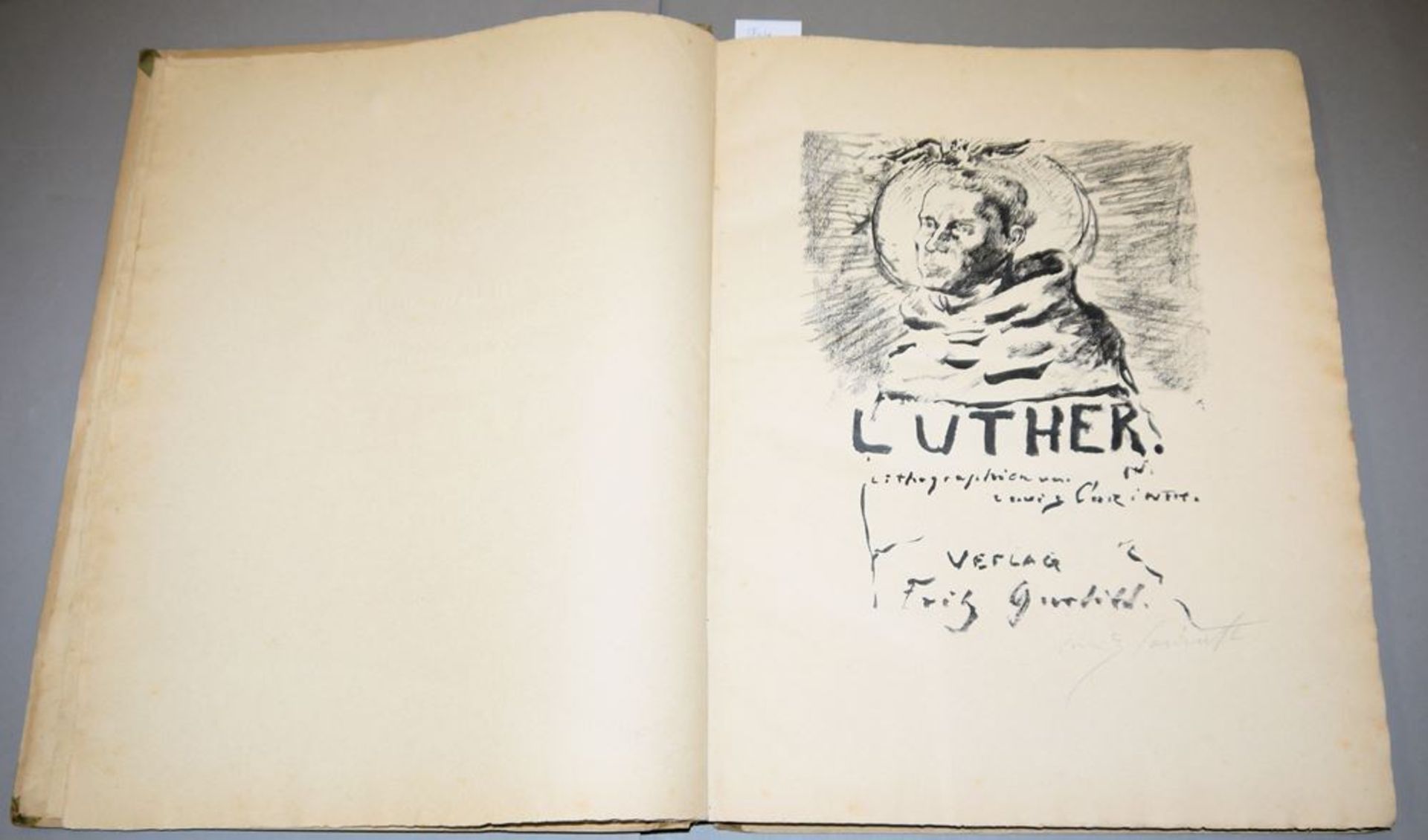 Lovis Corinth, "Martin Luther", m. 39 Original-Lithographien, signierte u. num. - Image 2 of 5