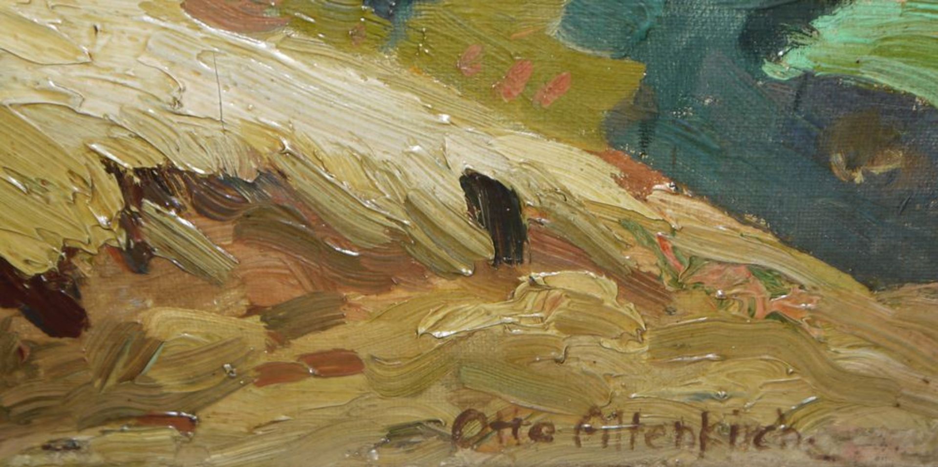 Otto Altenkirch, sächsische Landschaft, Ölgemälde 1920er Jahre - Bild 2 aus 3