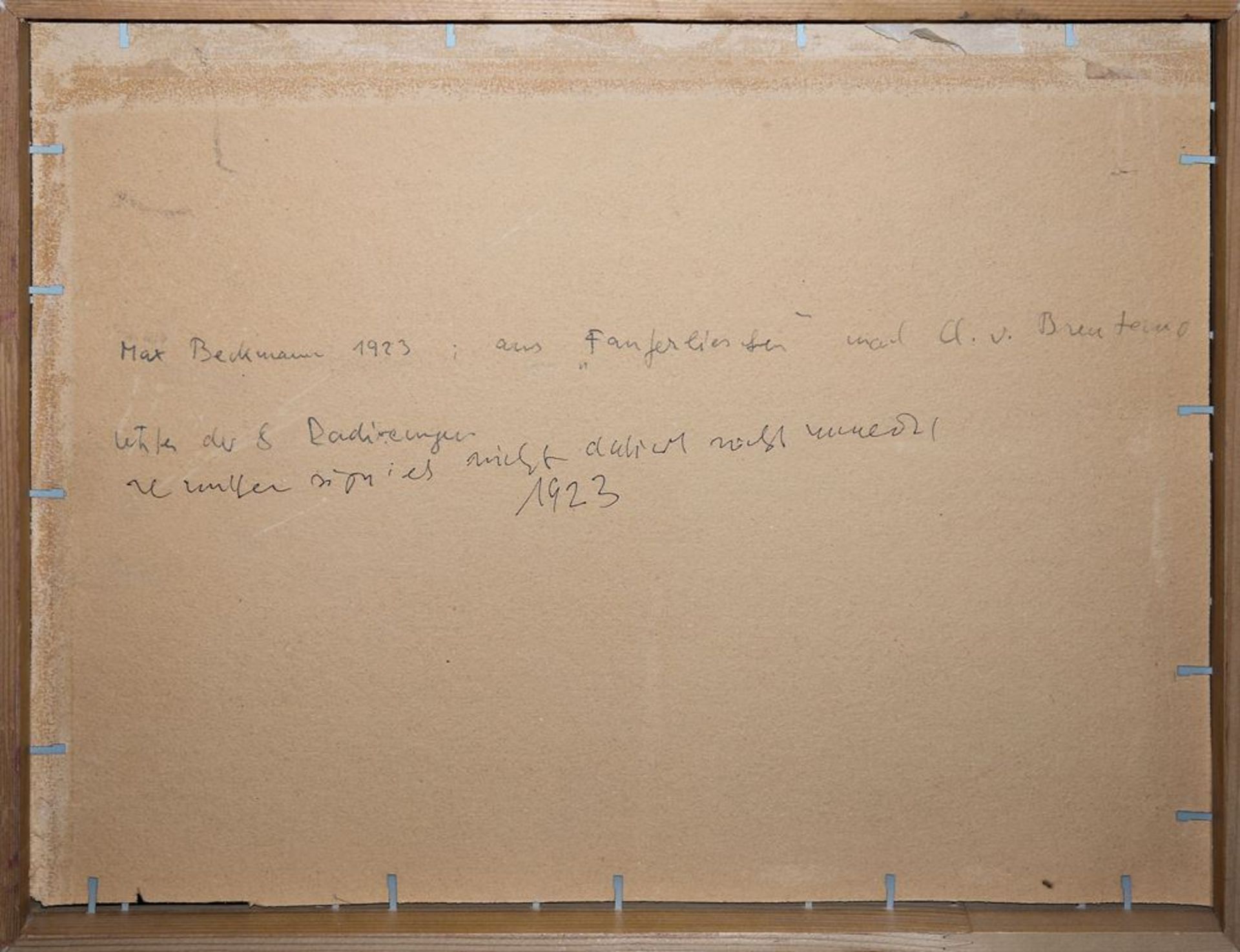 Max Beckmann, 8. Blatt der Folge "Fanferlieschen Schönefüßchen", signierte Radi - Bild 4 aus 4