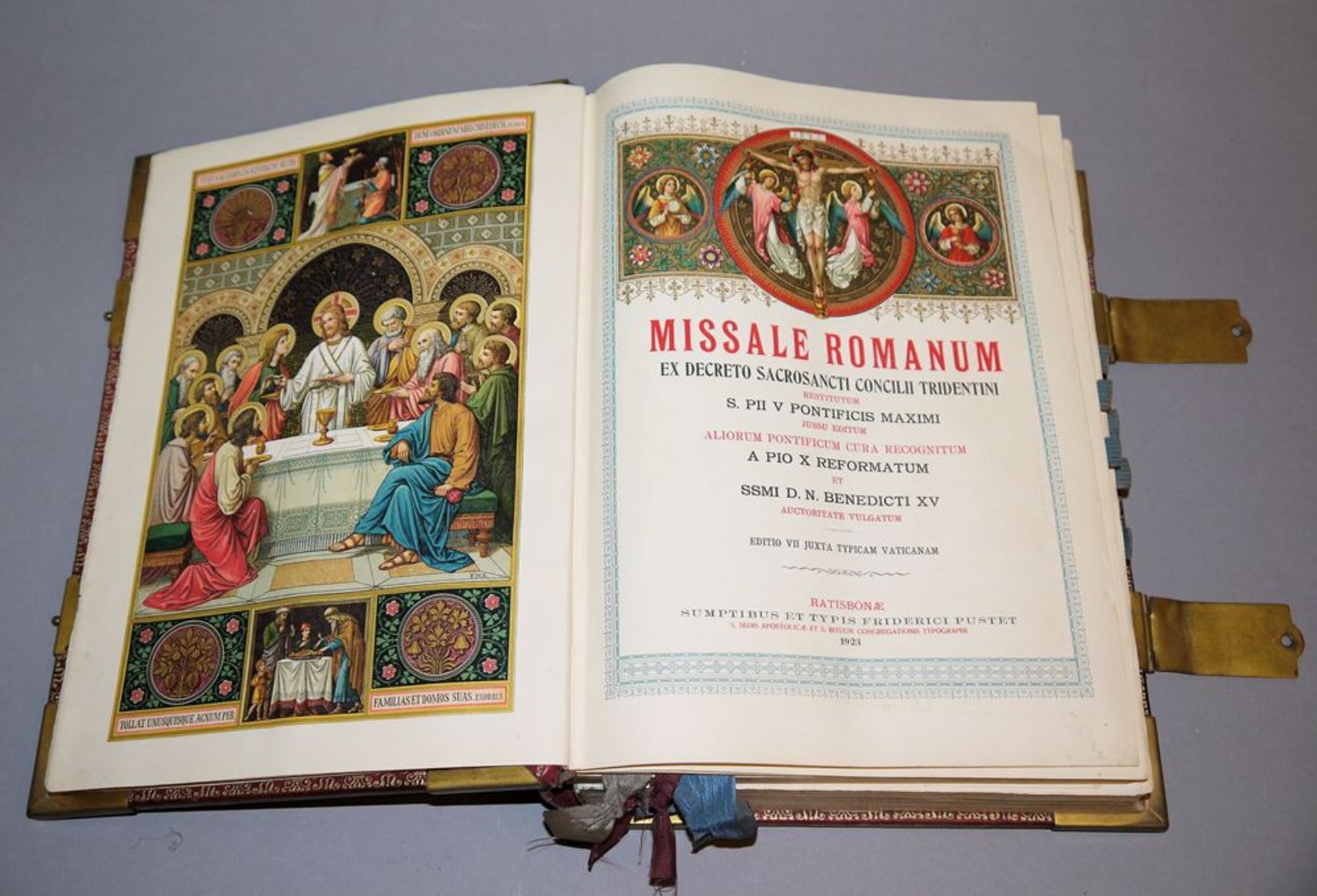 Missale Romanum, in Leder gebundene Prachtausgabe von 1923, Geschenk des Grafen - Bild 2 aus 3