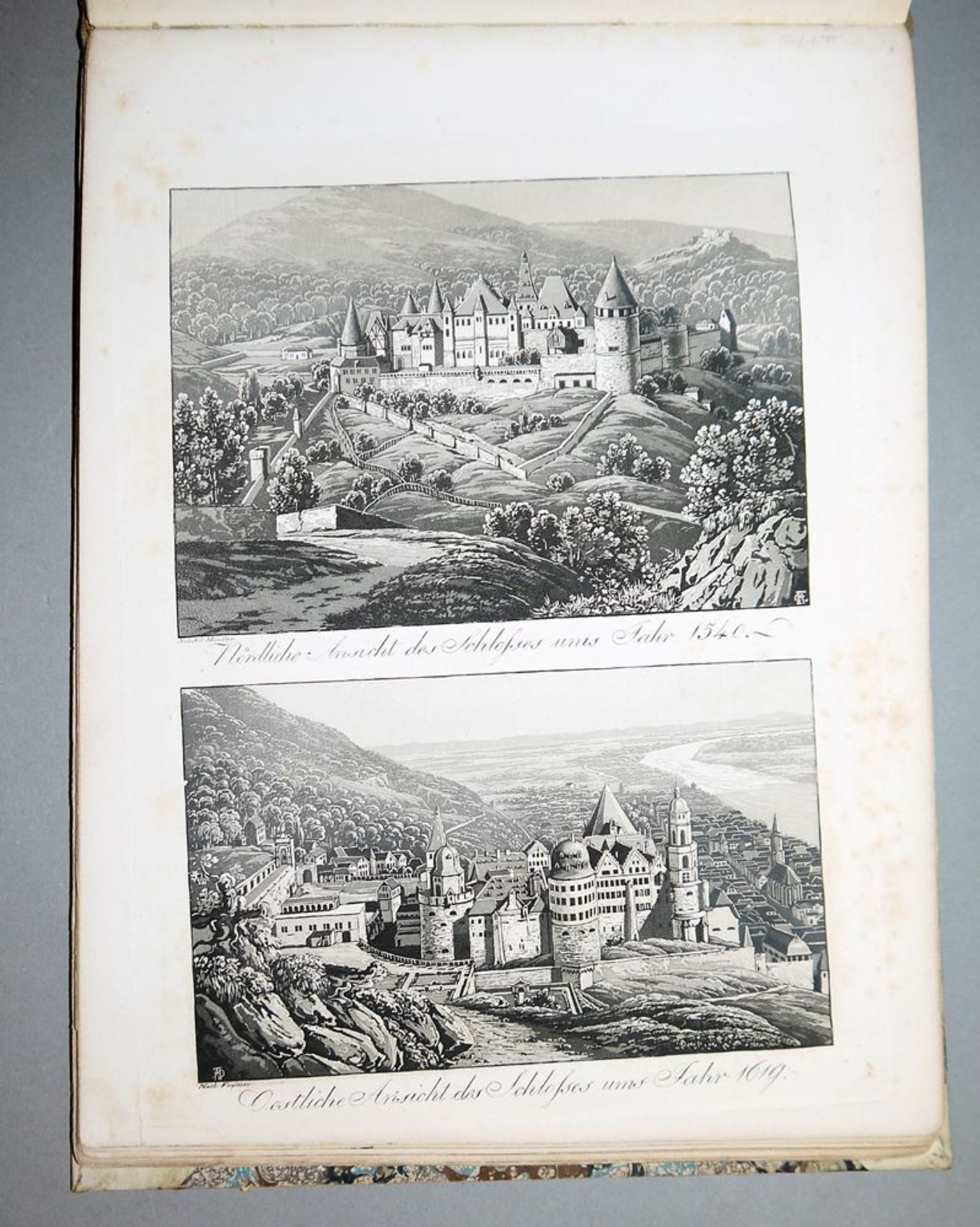 Beschreibung des Heidelberger Schlosses und Gartens mit 24 Aquatinta-Tafeln, Jo - Image 5 of 8