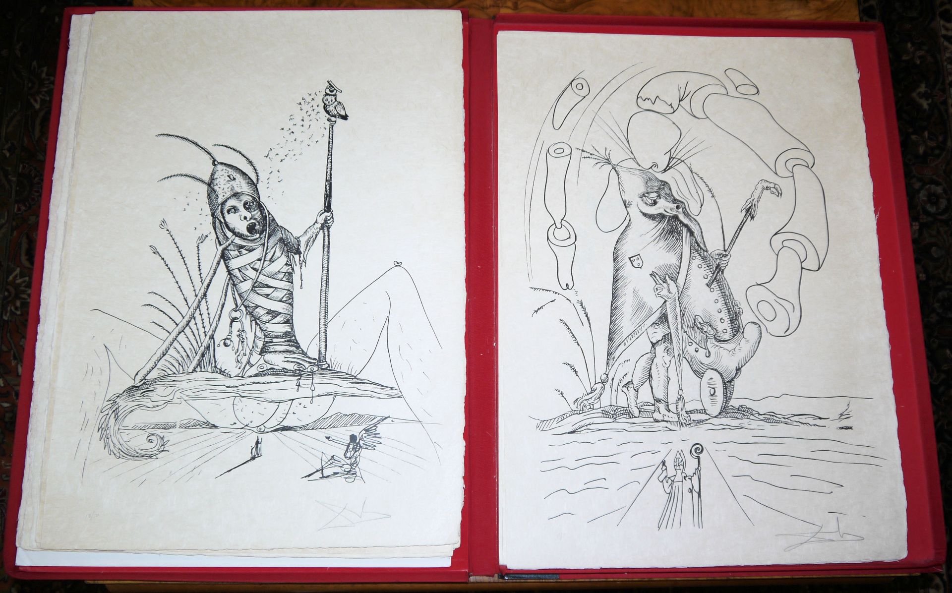 Salvador Dali, "Les songes drolatiques de Pantagruel", 25 signierte, teils farb - Image 6 of 18