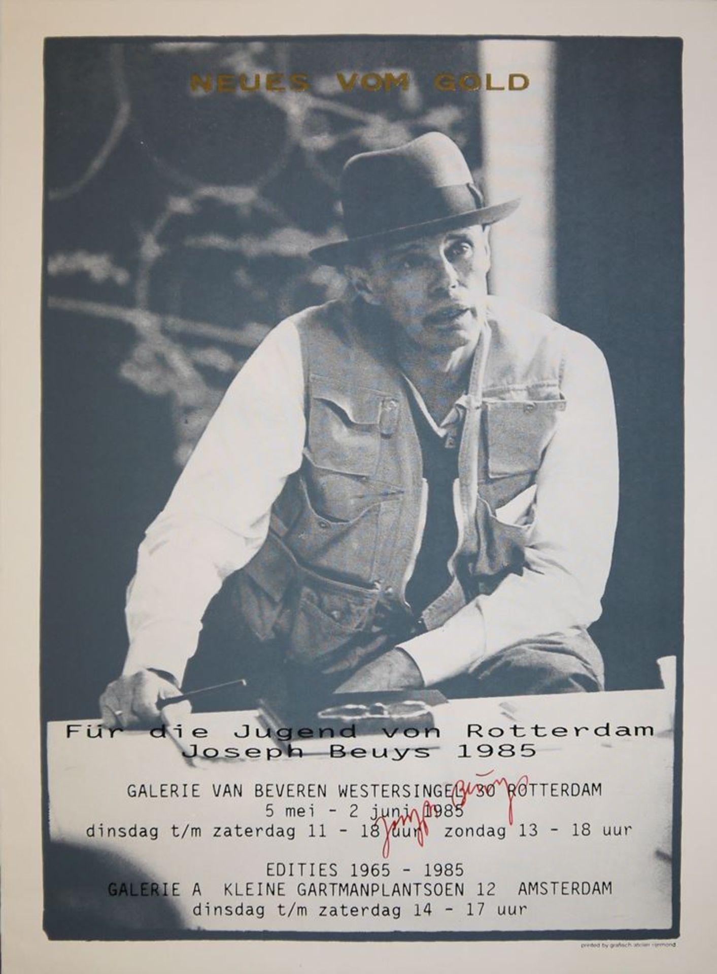 Joseph Beuys, "Neues vom Gold", "Ohne die Rose tun wir's nicht & Filzpostkarte, - Image 4 of 4