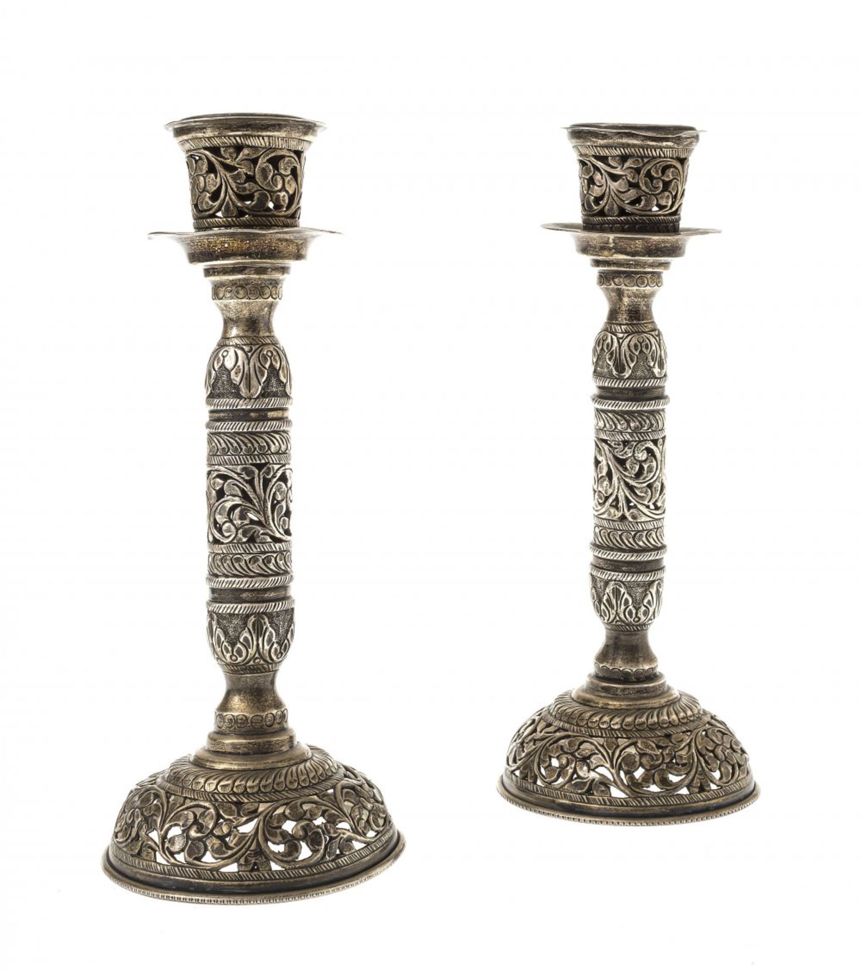 A pair of candlesticks