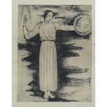 Radierung von Sepp Frank, Darstellung des Faust, signiert, in der Platte bezeichnet, 7/30, 53x39