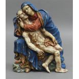 Holzskulptur Pieta, gefasst, um 1900, h 26 cm,