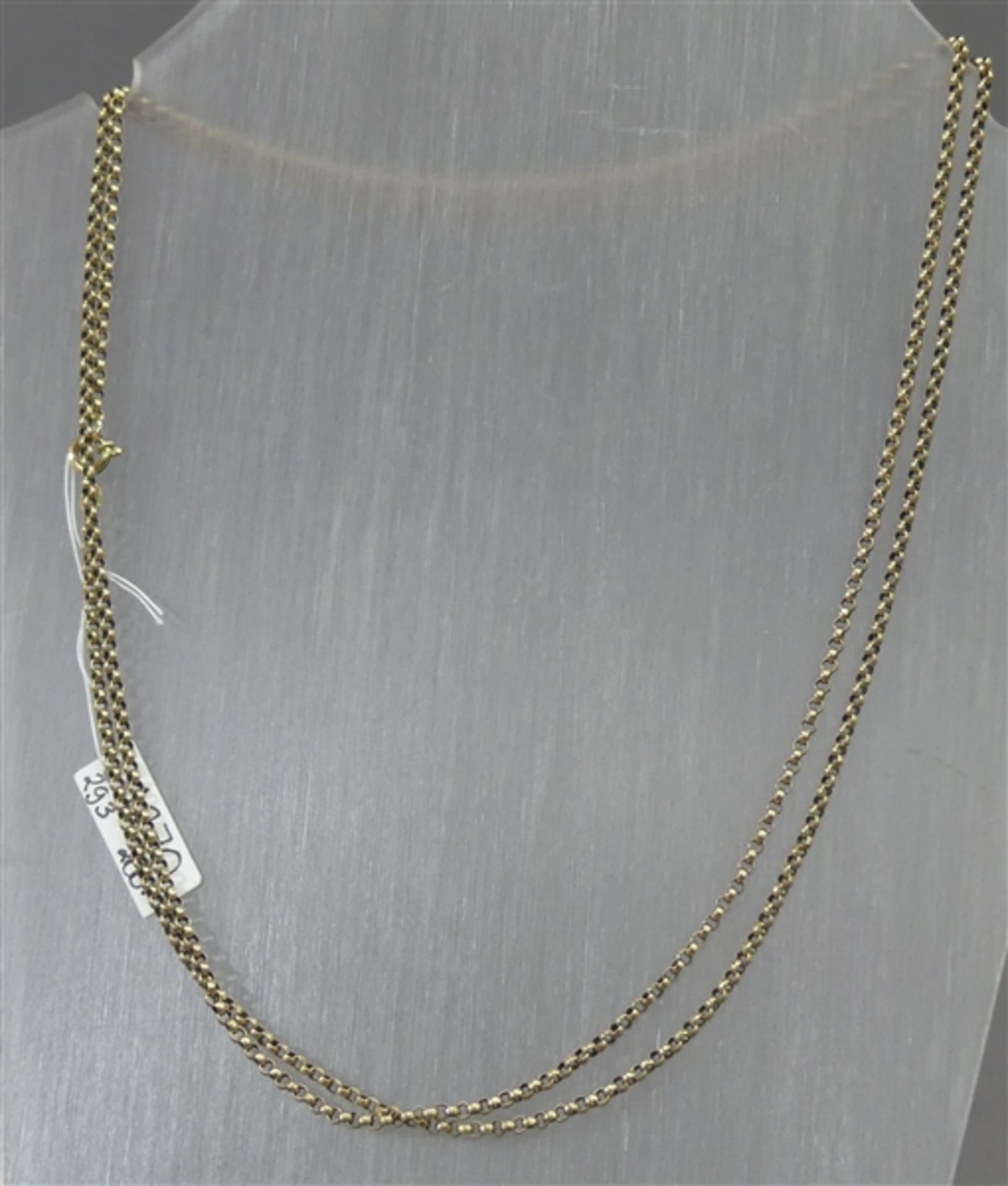 Halskette 8 kt. Gelbgold, Erbsenkette, ca. 9 g schwer, l 90 cm,