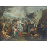 Alttestamentarische Szene Öl auf Leinen, "Die Opferung von Jephtas Tochter", Kopie nach Antoine