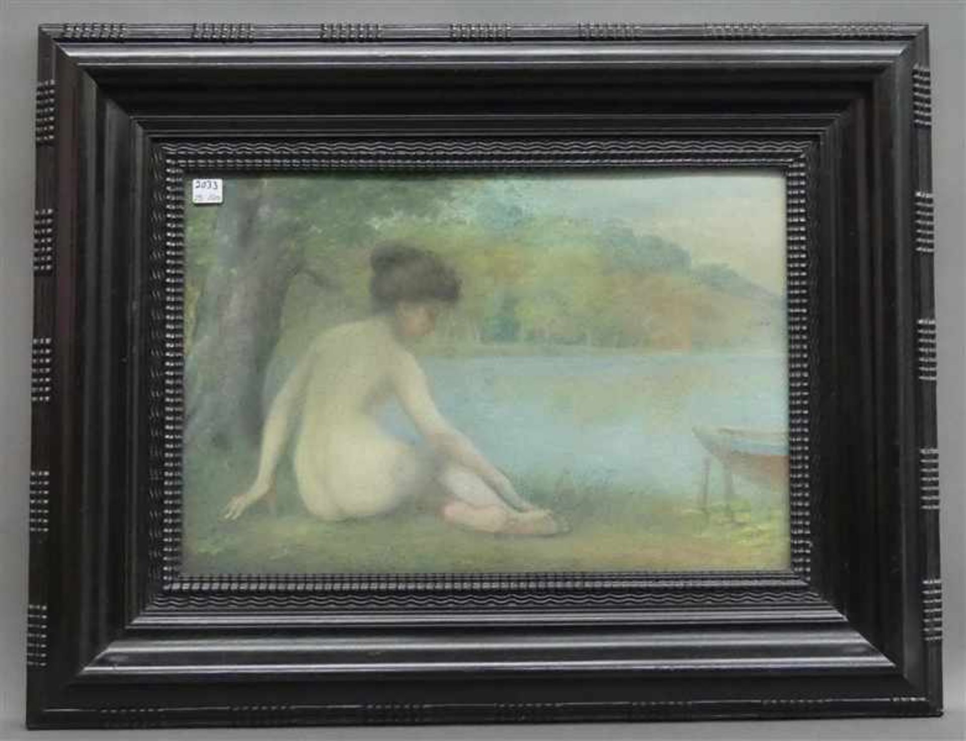 Menard, Emile Rene, zugeschrieben 1861 - 1950 Paris, zugeschrieben, Pastellmalerei, Liegende Nackte - Image 2 of 4