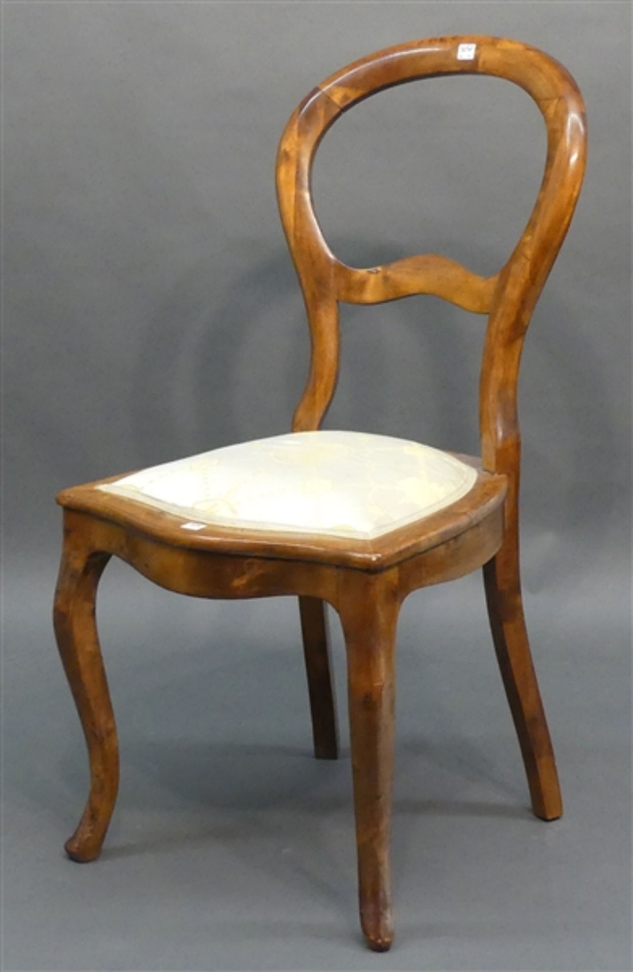 Paar Stühle Frankreich, um 1800, Mahagoni, ockerfarbener Samtbezug, h 102 cm,