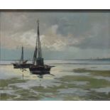 Waldmann, Emil geb. 1925 Fürth, Öl auf Leinen, Segelboote in Aufbruchstimmung, rechts unten