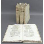 4 Bücher ungeschnitten, "Nasonis Operum Tomus Quartus", 1779, in vier Teilen, selten,