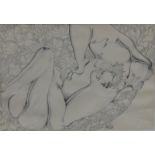 Geiss, Otto 1939-2005 Augsburg, Bleistiftzeichnung auf Papier, erotische nackte Frauenkörper,