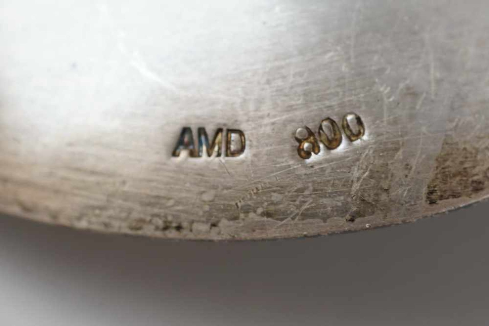 Konvolut verschiedener Silberobjekte, u.a. gepunzt AMD 800, 372gramm, Kerzenhalter 7,5 cm - Bild 9 aus 12
