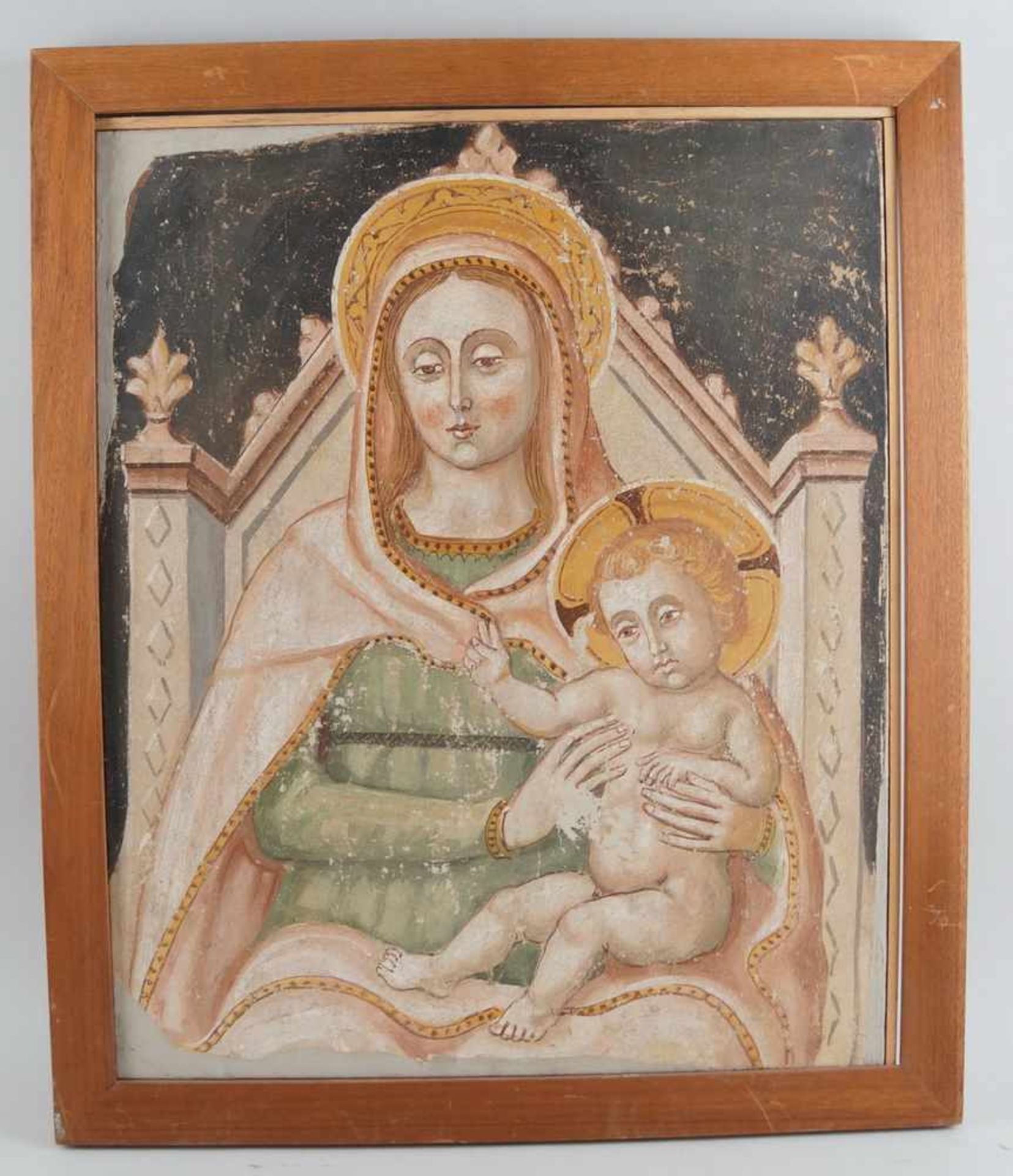 Gottes Mutter, doubliert auf Leinwand, 81 x 68 cm, Italien ?, 19. Jahrhundert ?