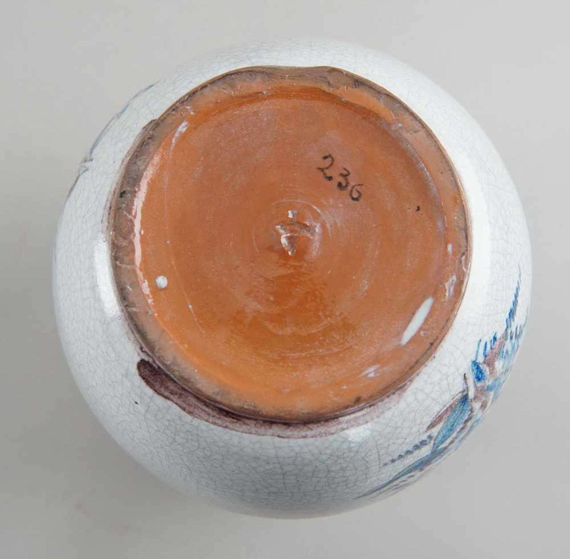 Vase, Schleiss Keramische Werkstätten, Gmunden, Keramik, gemarktet auf der Unterseite,< - Bild 5 aus 5