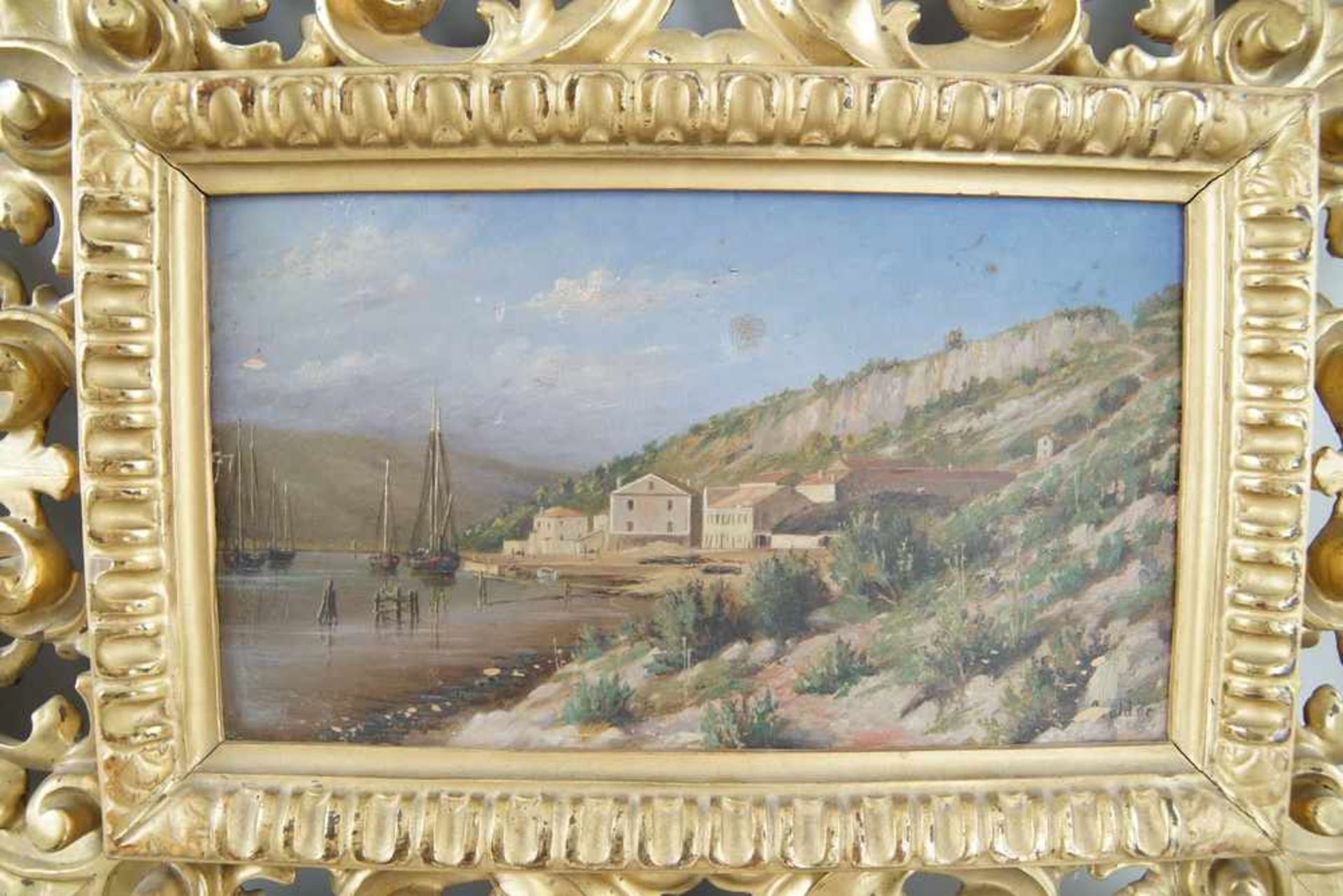 Paar prunkvoll geschnitzte florentiner Rahmen, vergoldet mit mediterranen - Bild 5 aus 16