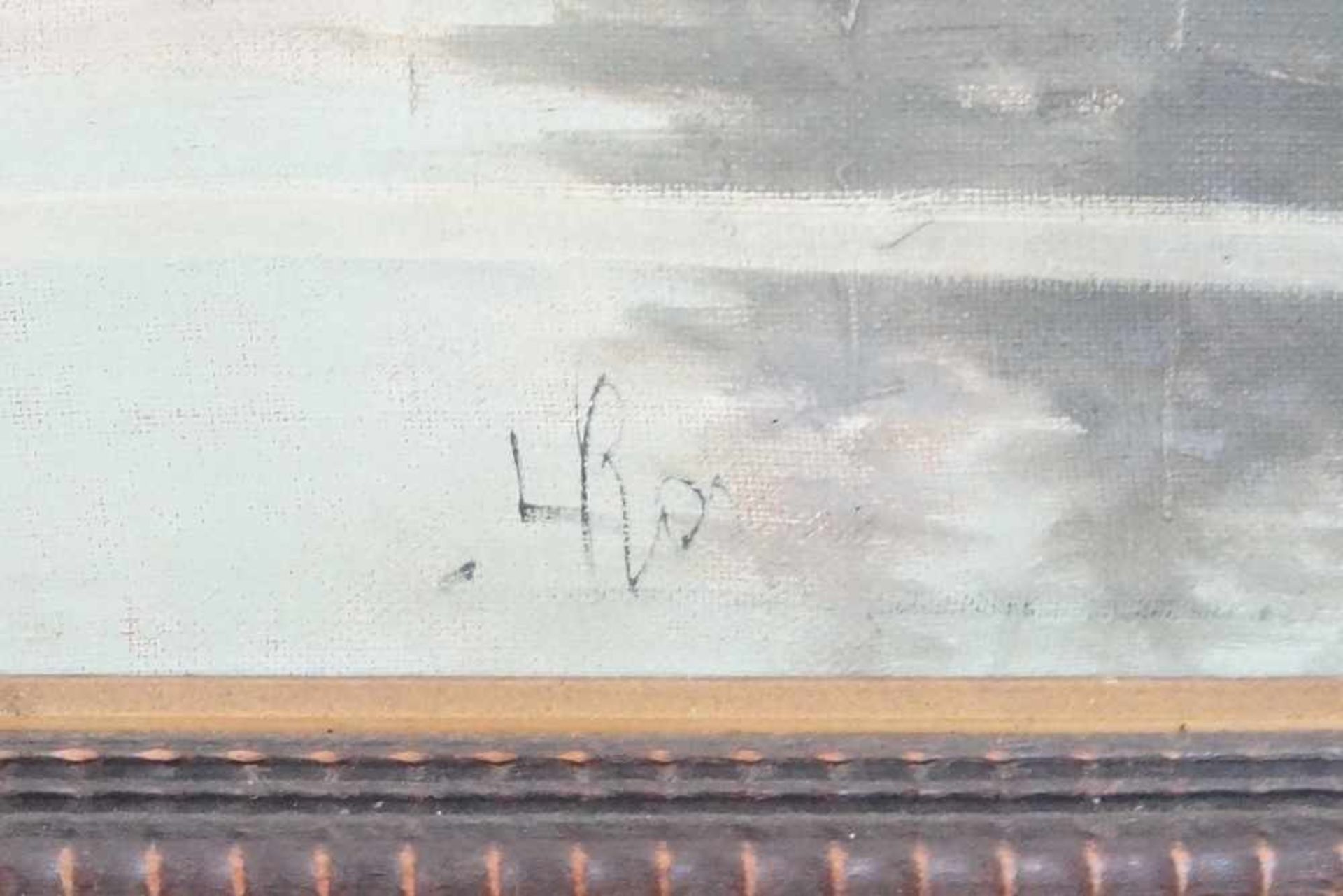 Monte Cervine, Leonardo Roda (?), Öl auf Leinwand, gerahmt, signiert, 93x123cm - Bild 5 aus 7