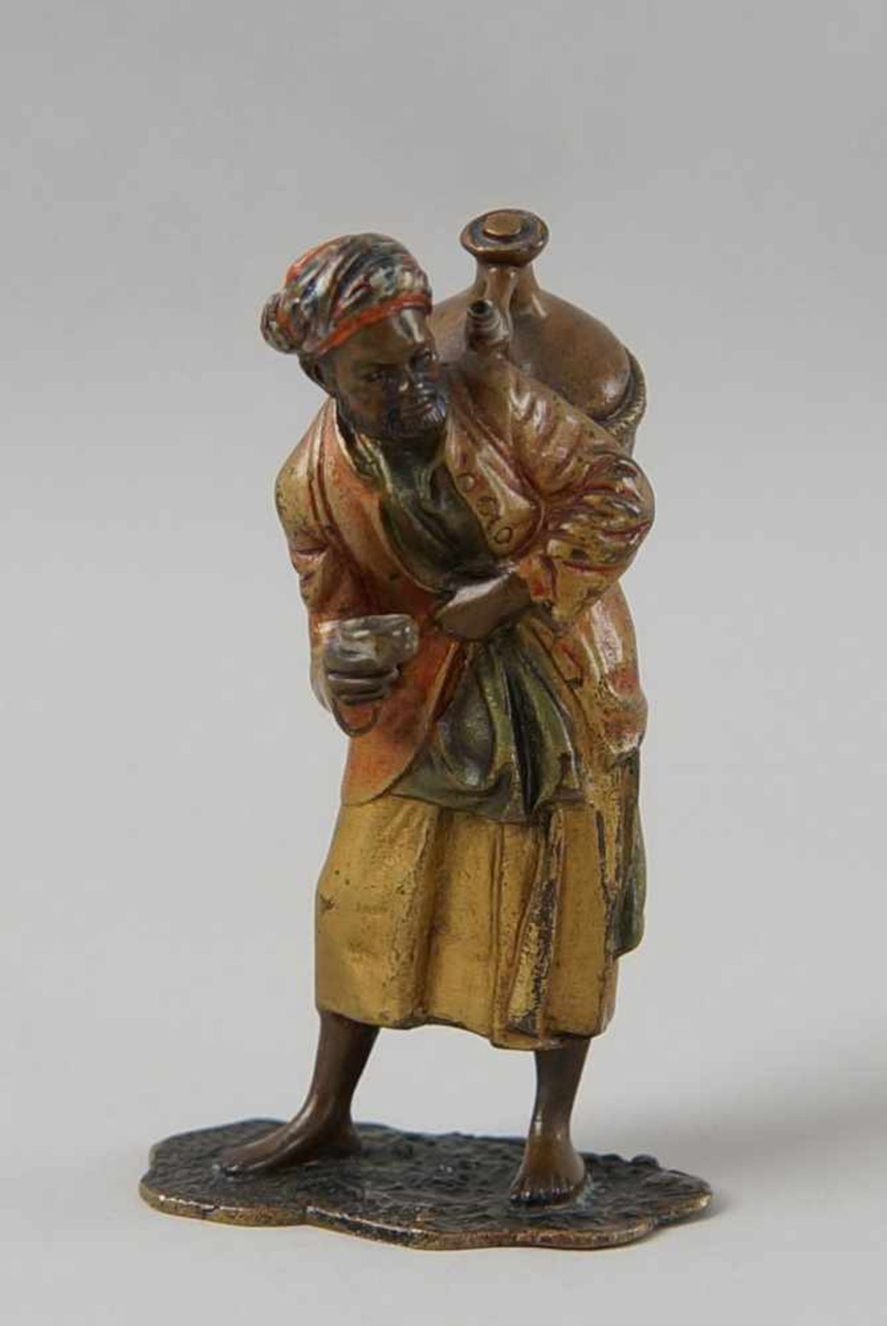 Wiener Bronze, orientalischer Wasserträger, H 9 cm - Bild 6 aus 8