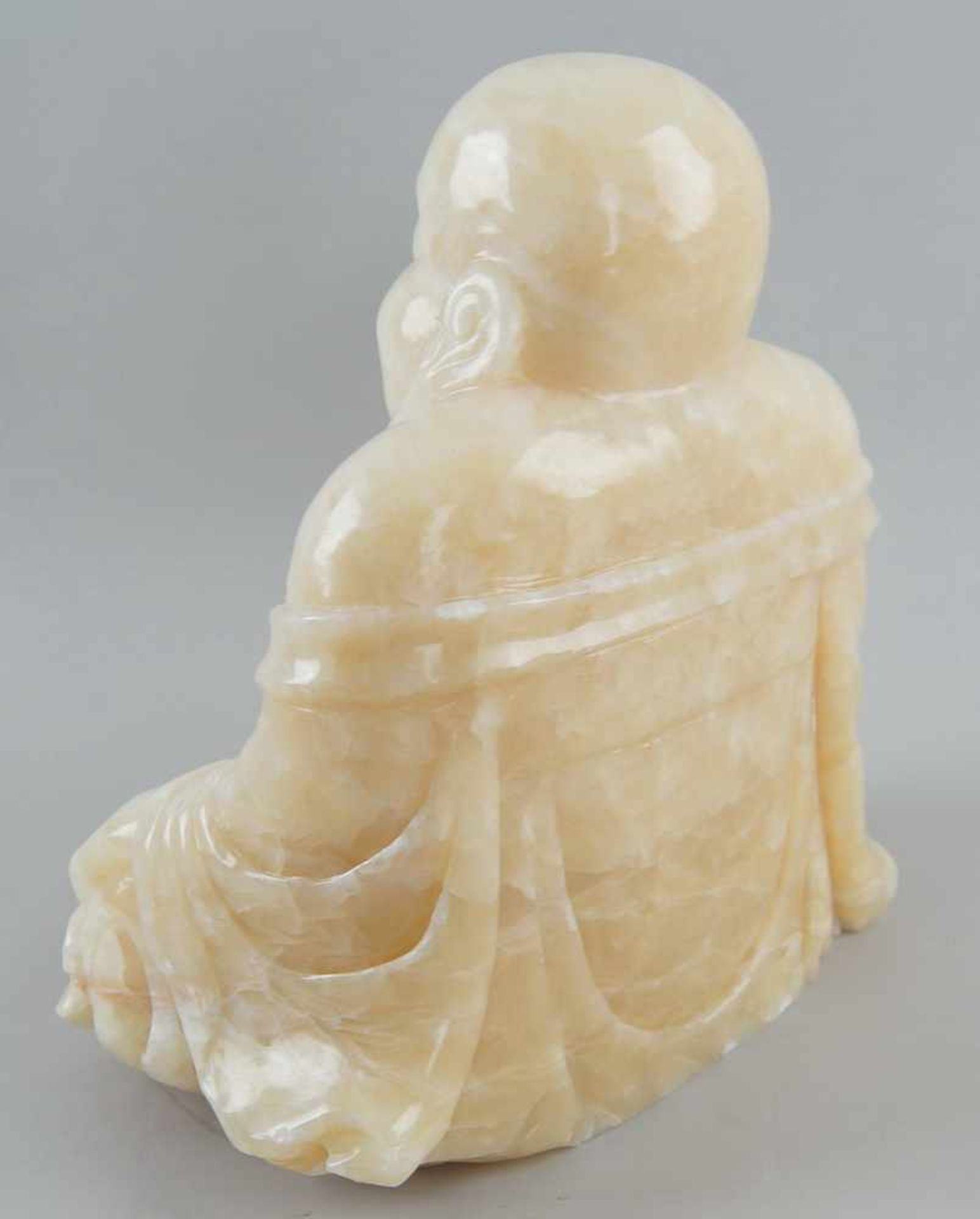 Sitzender Buddha aus Citronit, H 30 cm - Bild 7 aus 7