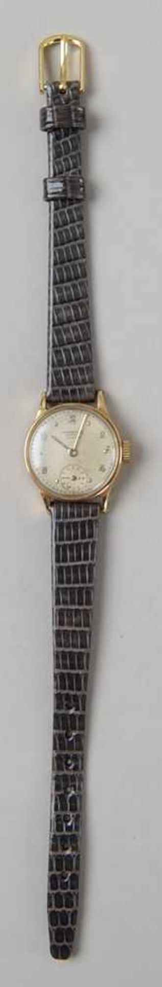 IWC Damenuhr / Armbanduhr mit Ldererband, Durchmesser 2,4 cm - Bild 3 aus 5