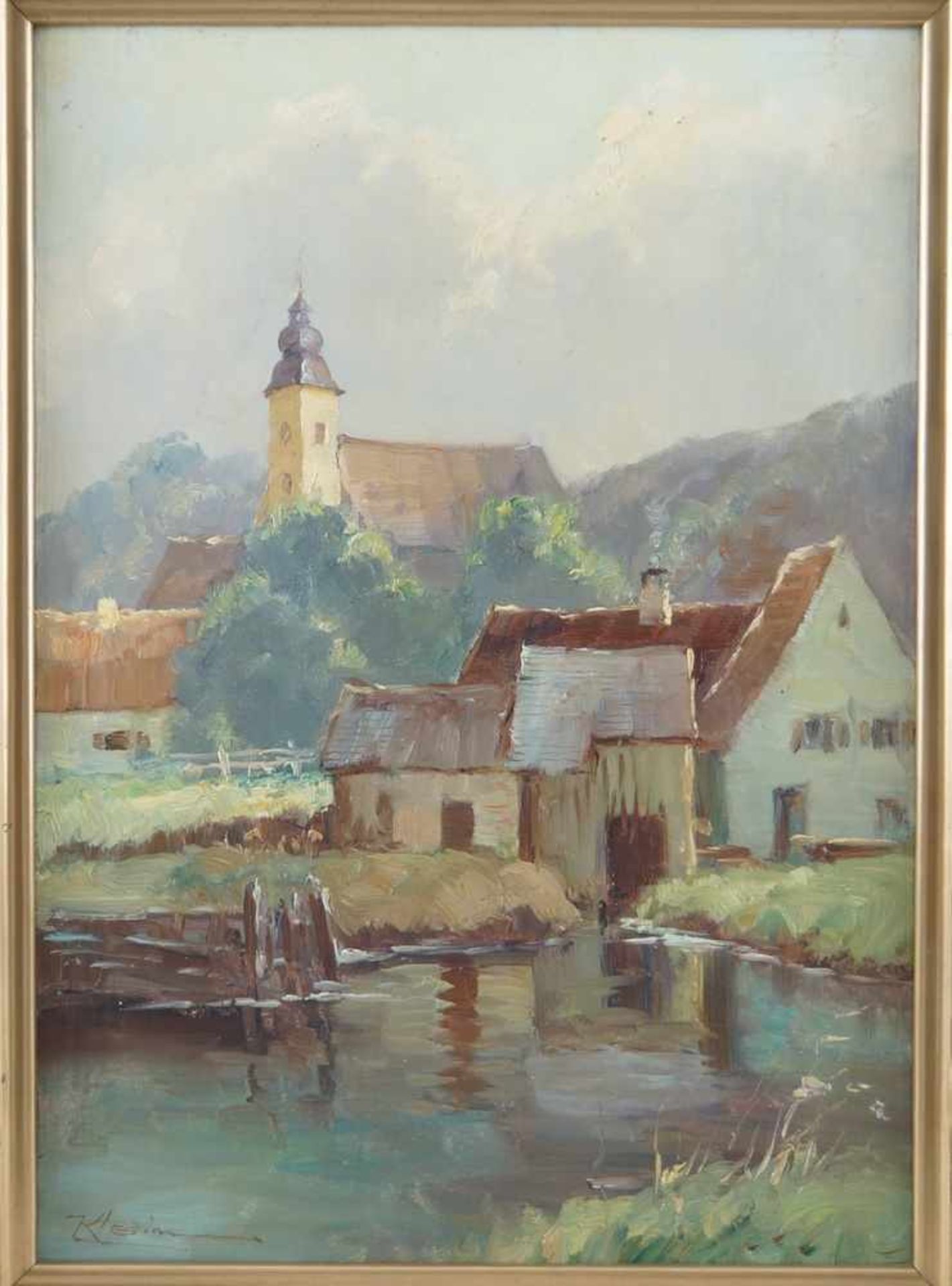 Am Ammersee, Öl auf Leinwand, gerahmt, signiert, 58x44cm - Bild 2 aus 5