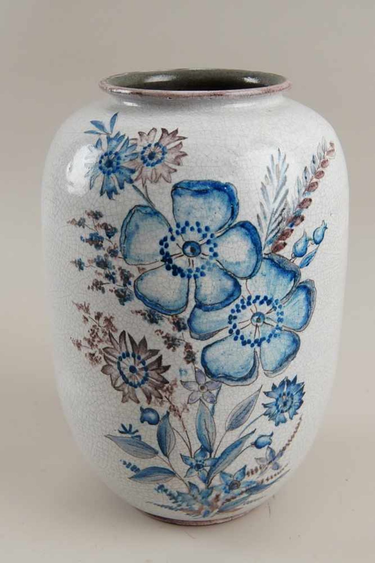 Vase, Schleiss Keramische Werkstätten, Gmunden, Keramik, gemarktet auf der Unterseite,< - Bild 2 aus 5