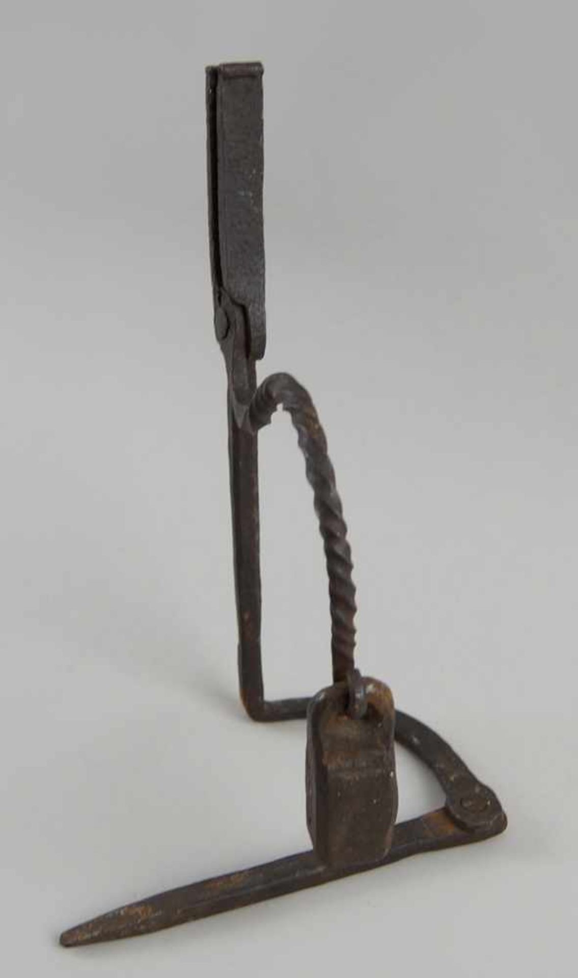 Kienspanhalter, Eisen, 17. JH, H 32 cm - Bild 2 aus 5